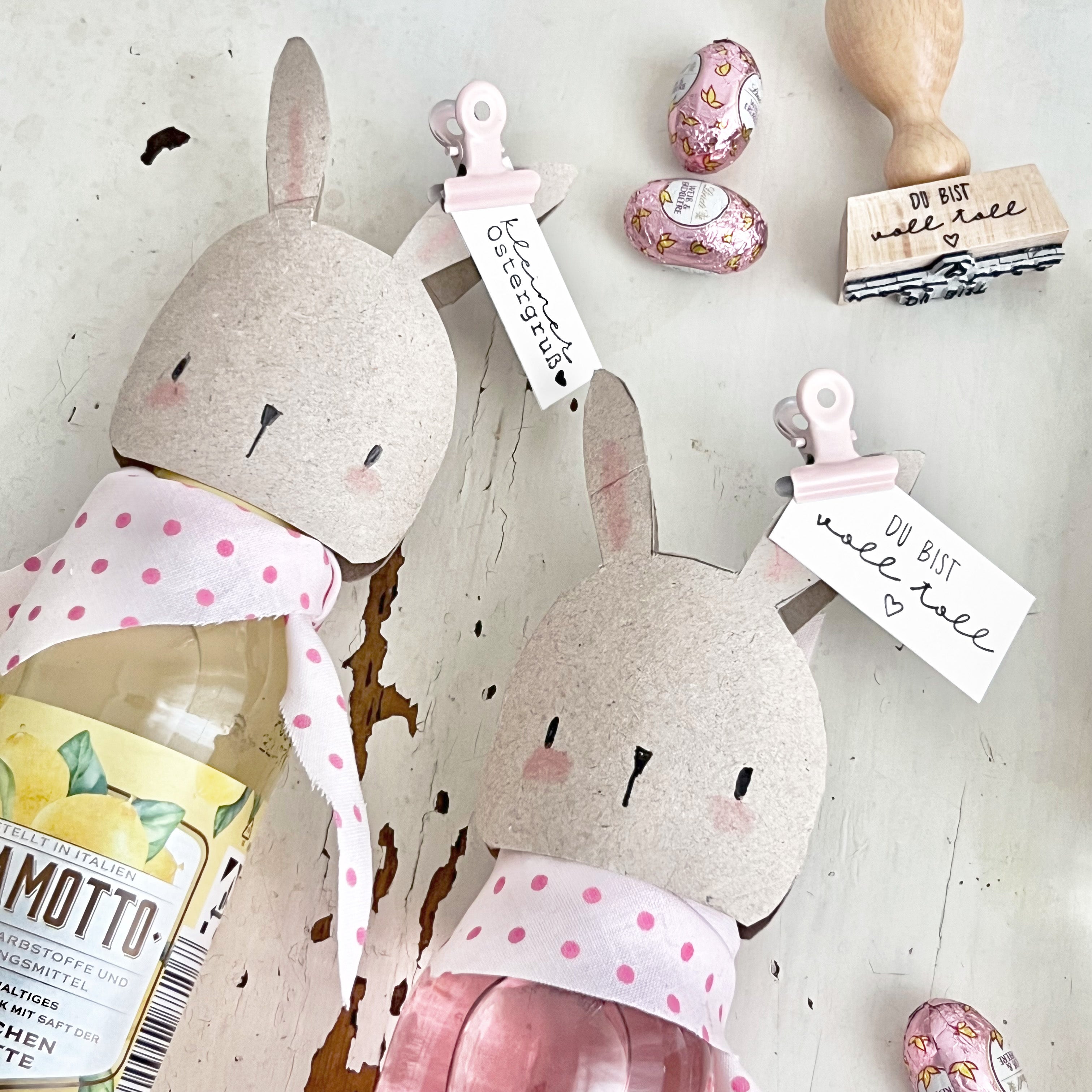 Stempel "du bist voll toll" mit Herz, Stempel Geschenk, Stempel Mitbringsel