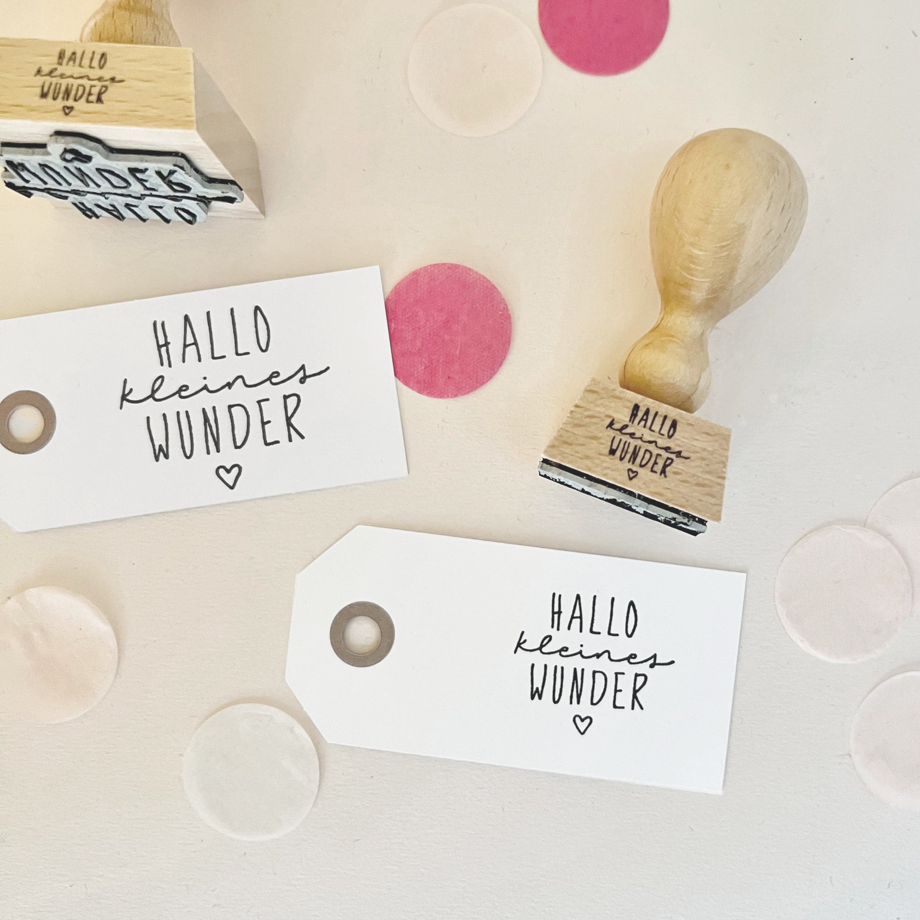 Stempel Hallo kleines Wunder | Stempel Babykarte | Geschenk Geburt