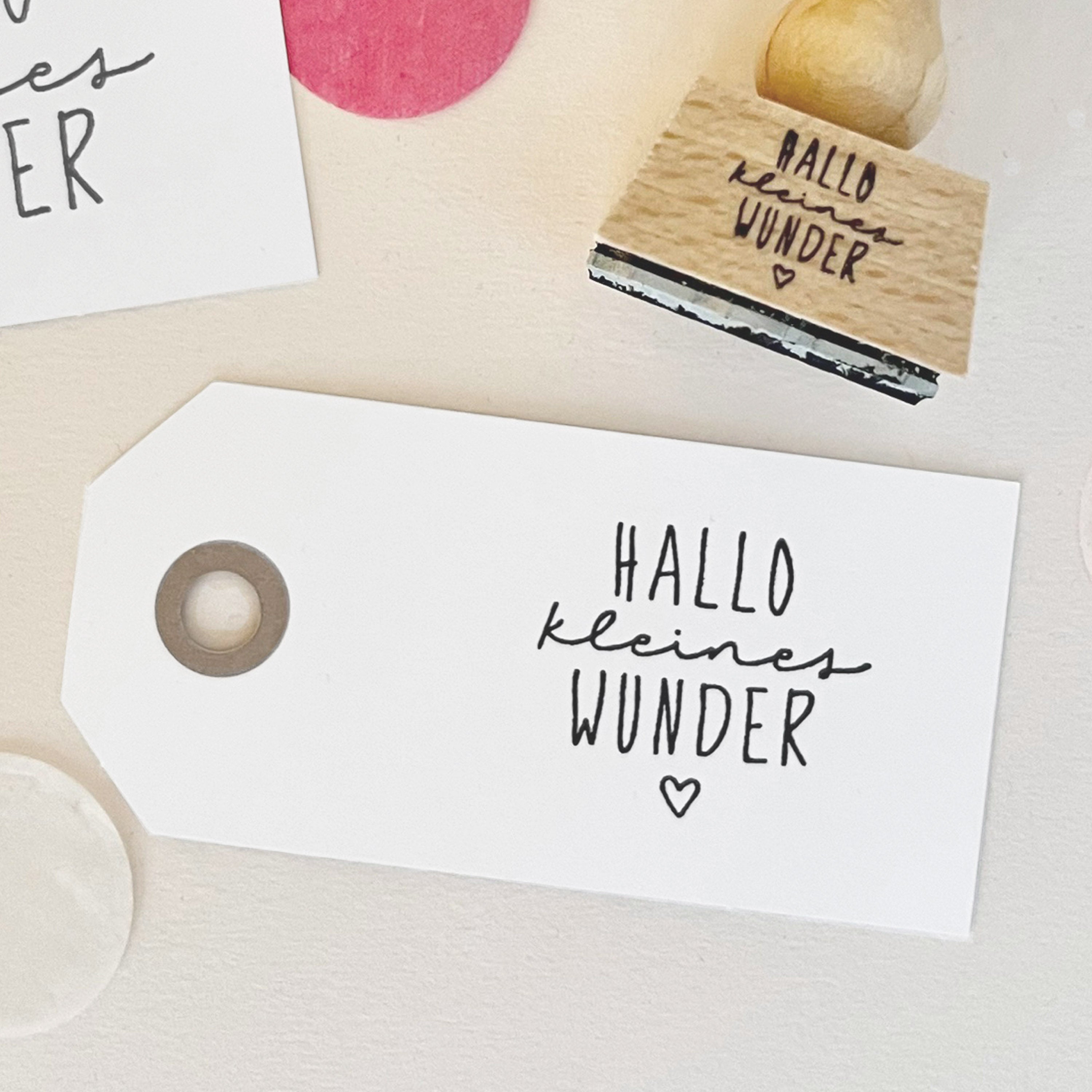 Stempel Hallo kleines Wunder | Stempel Babykarte | Geschenk Geburt