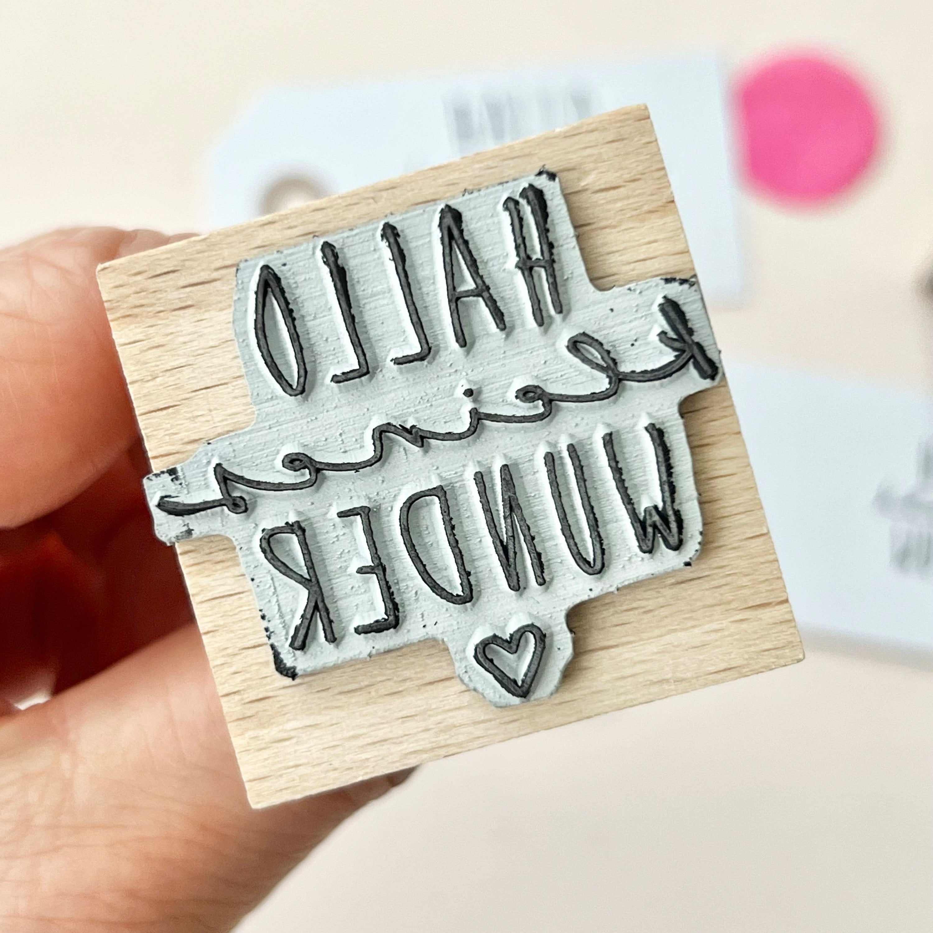 Stempel Hallo kleines Wunder | Stempel Babykarte | Geschenk Geburt