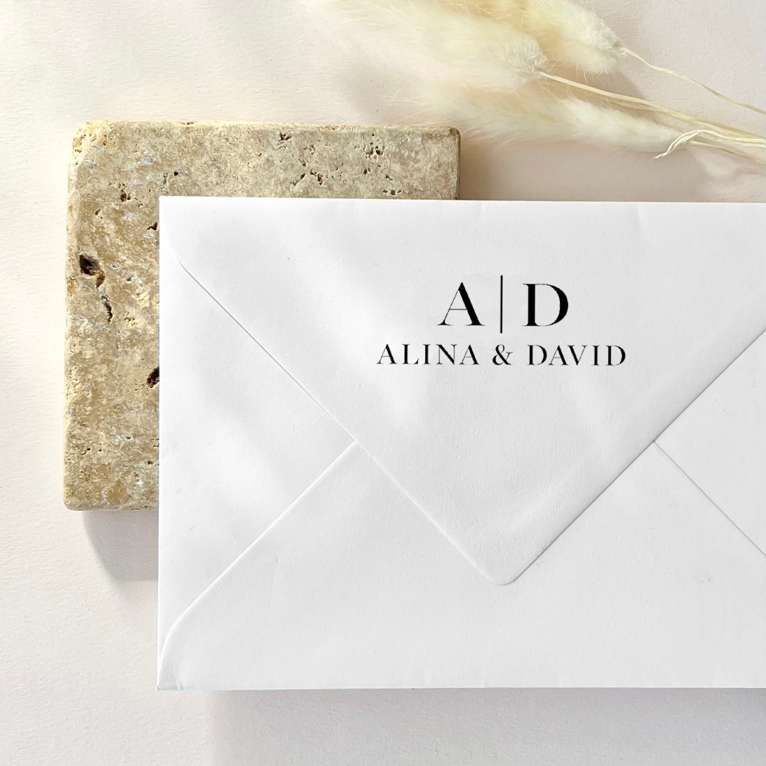 Stempel Hochzeit personalisiert mit Initialen & Vornamen