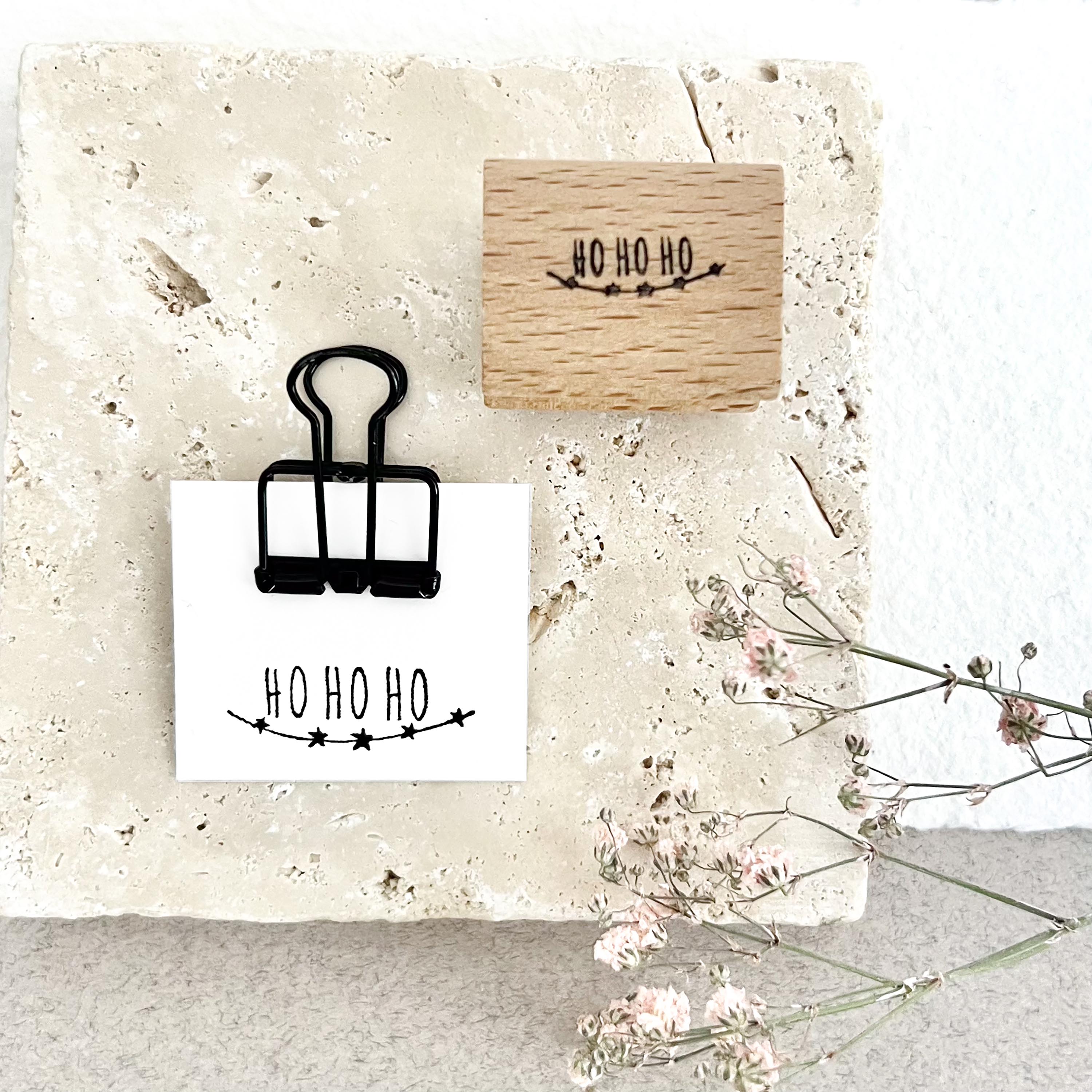 Stempel Weihnachten, HO HO HO, Sternengirlande, Weihnachtsstempel