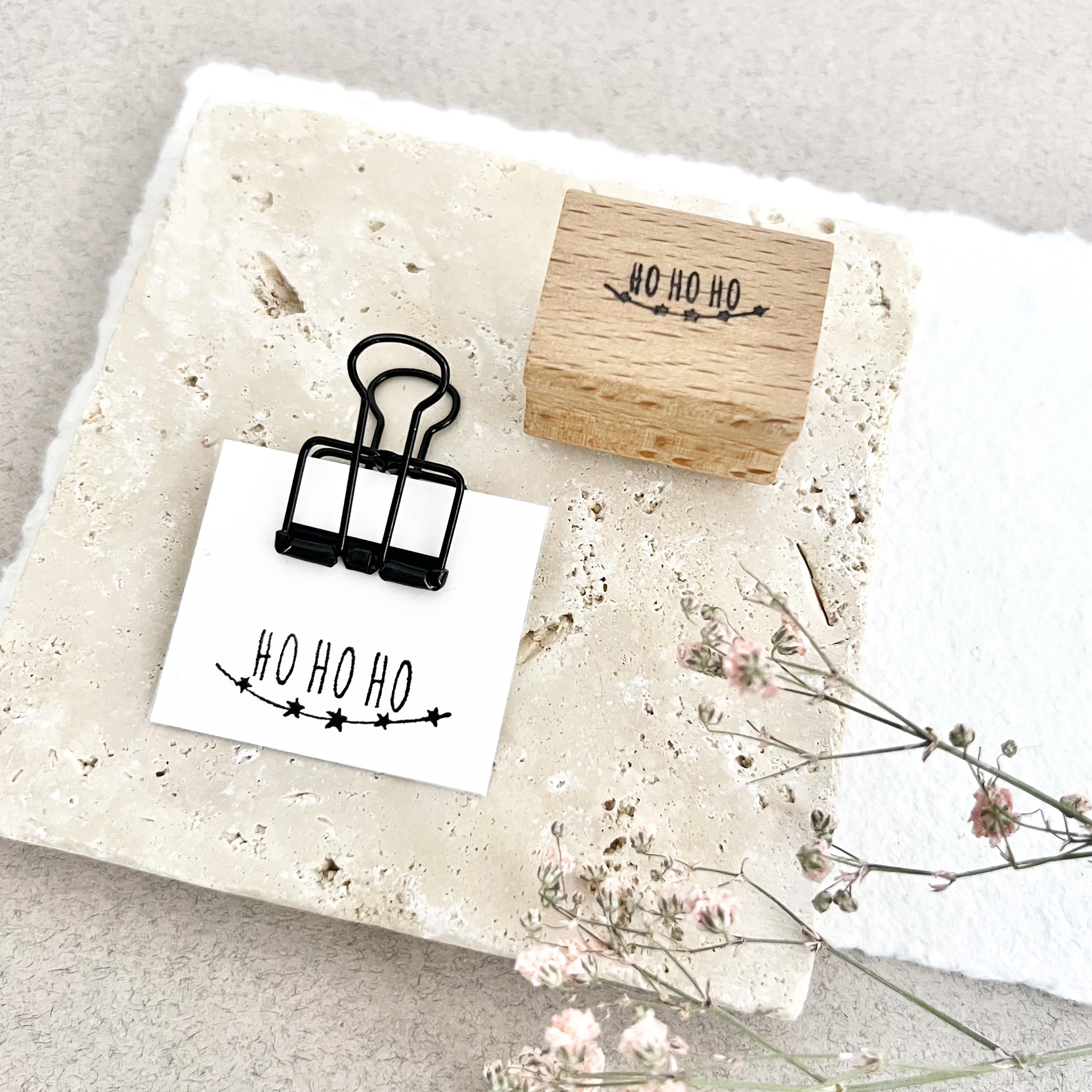 Stempel Weihnachten, HO HO HO, Sternengirlande, Weihnachtsstempel