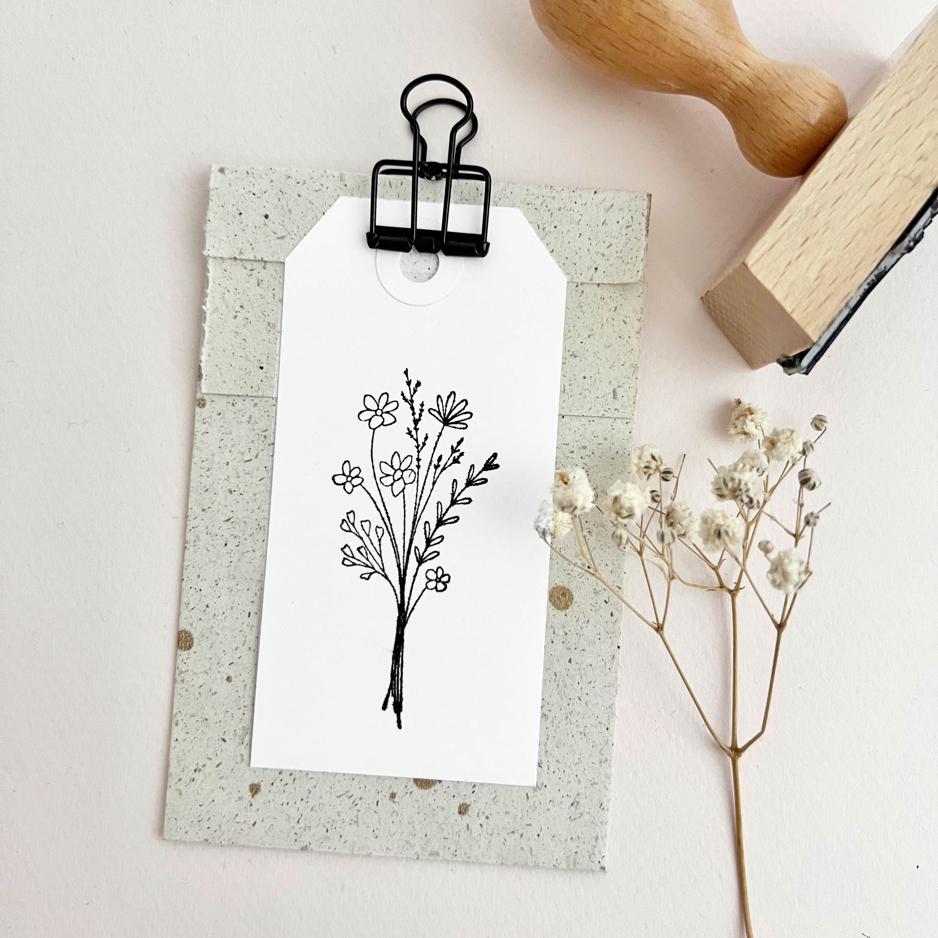 Stempel Wildblumen, Stempel Blumenstrauß, Stempel Blumen