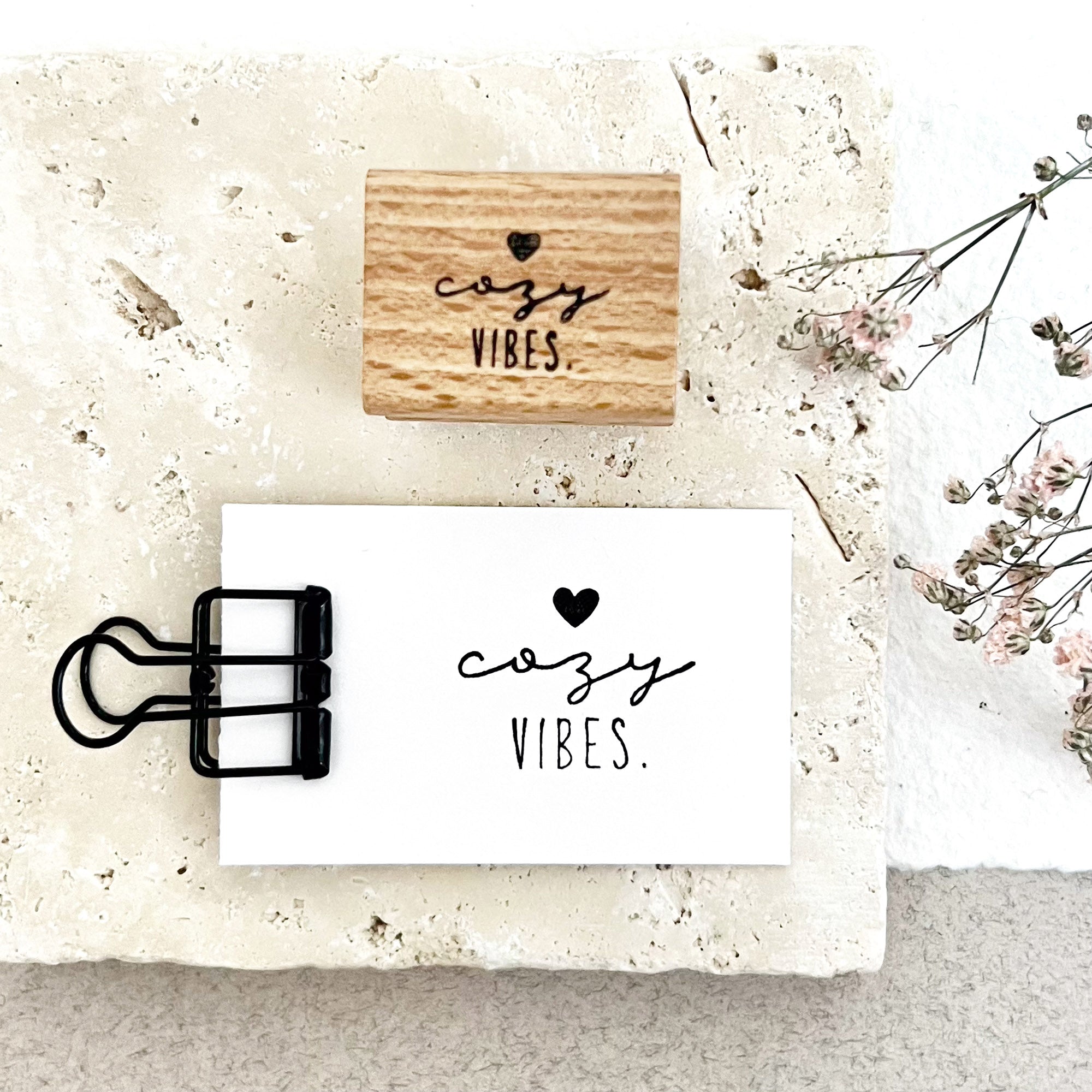 Stempel Weihnachten | Textstempel cozy VIBES | Weihnachtsstempel | Adventskalender