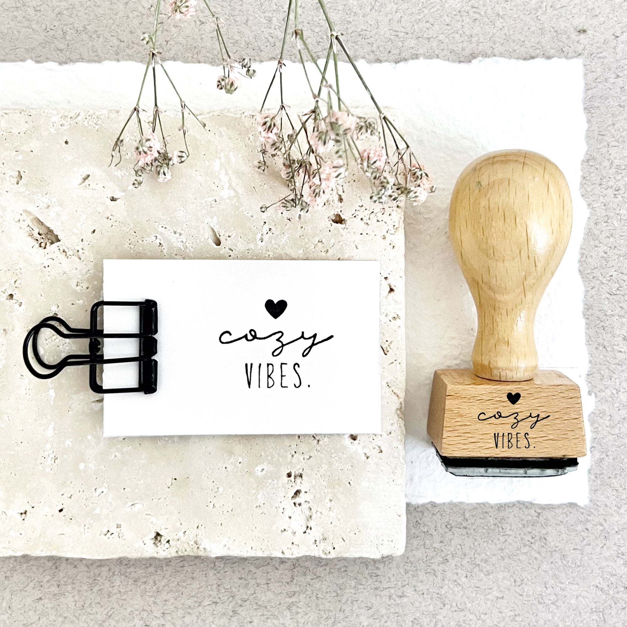 Stempel Weihnachten | Textstempel cozy VIBES | Weihnachtsstempel | Adventskalender