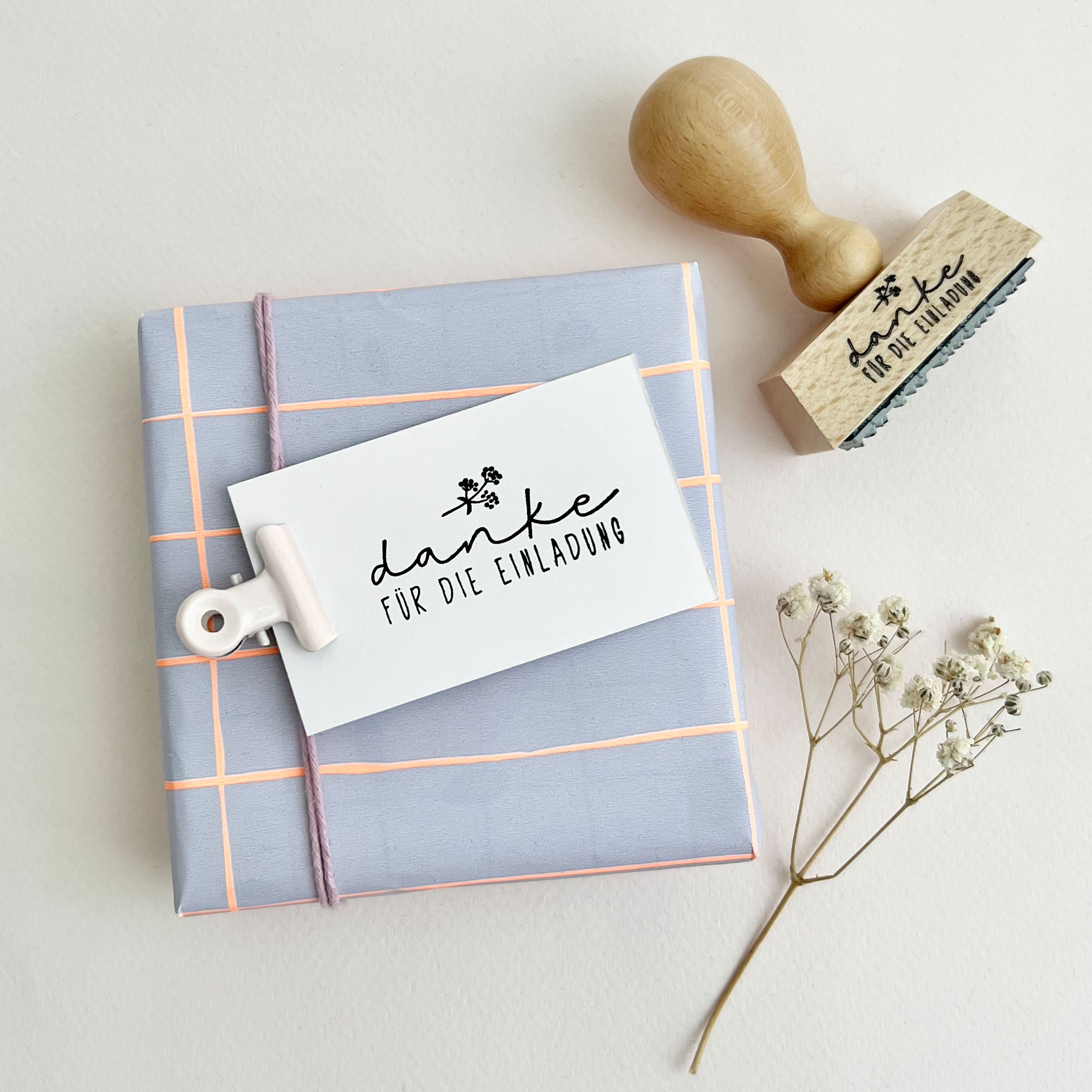 Stempel danke für die Einladung, Stempel Geburtstag, Hochzeit Stempel, Konfirmation