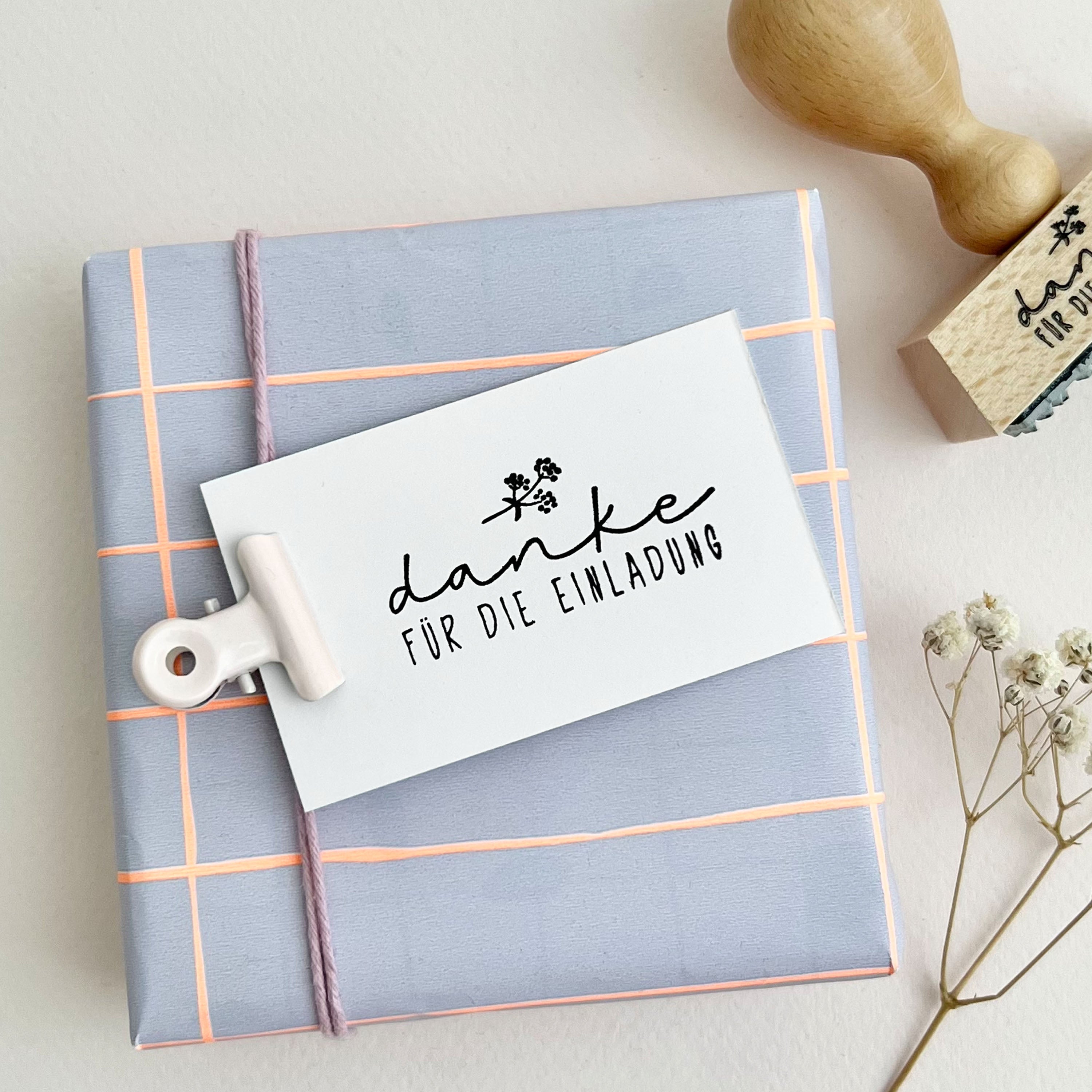 Stempel danke für die Einladung, Stempel Geburtstag, Hochzeit Stempel, Konfirmation