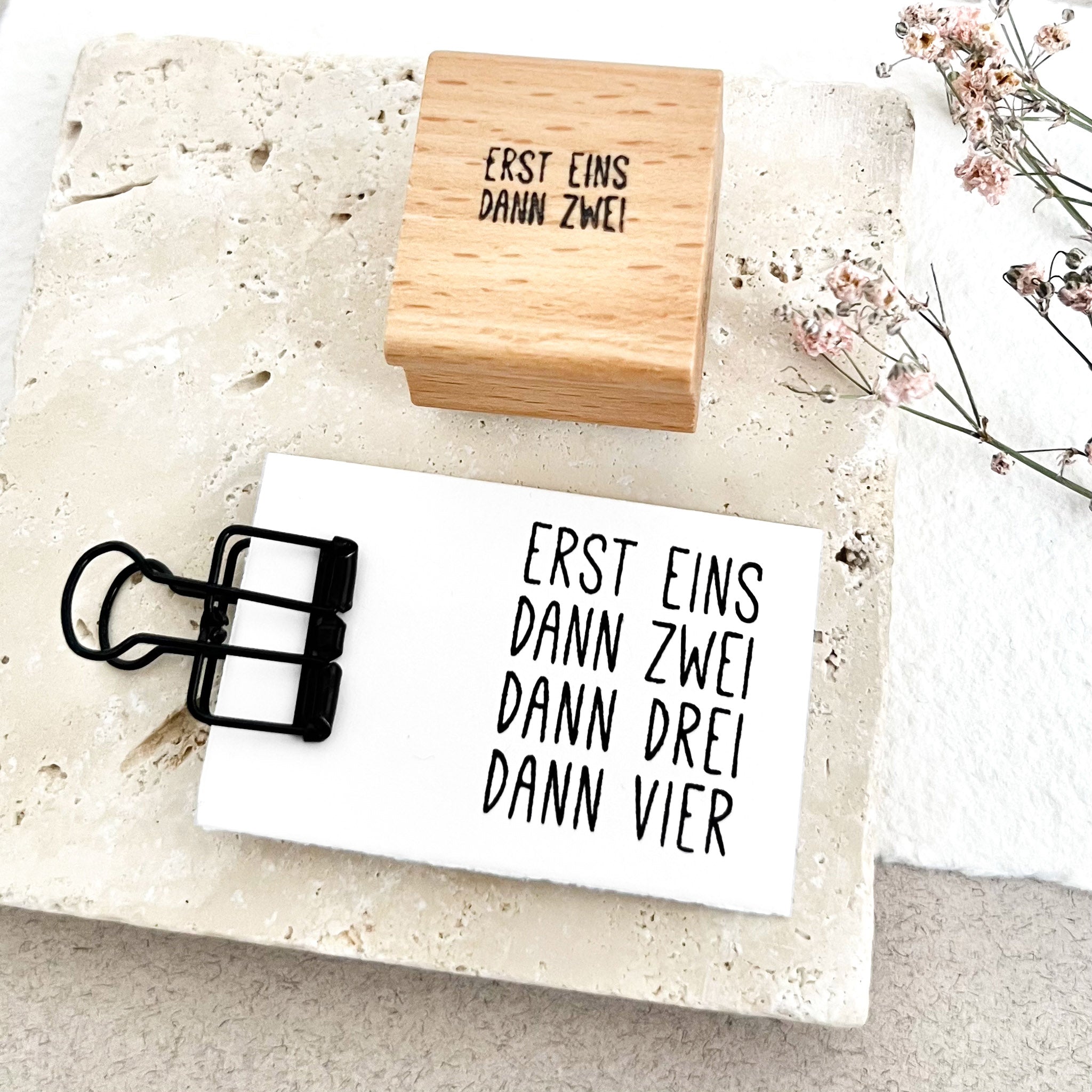 Stempel Weihnachten | Textstempel "Erst eins dann zwei ..." | Weihnachtsstempel | Adventskalender