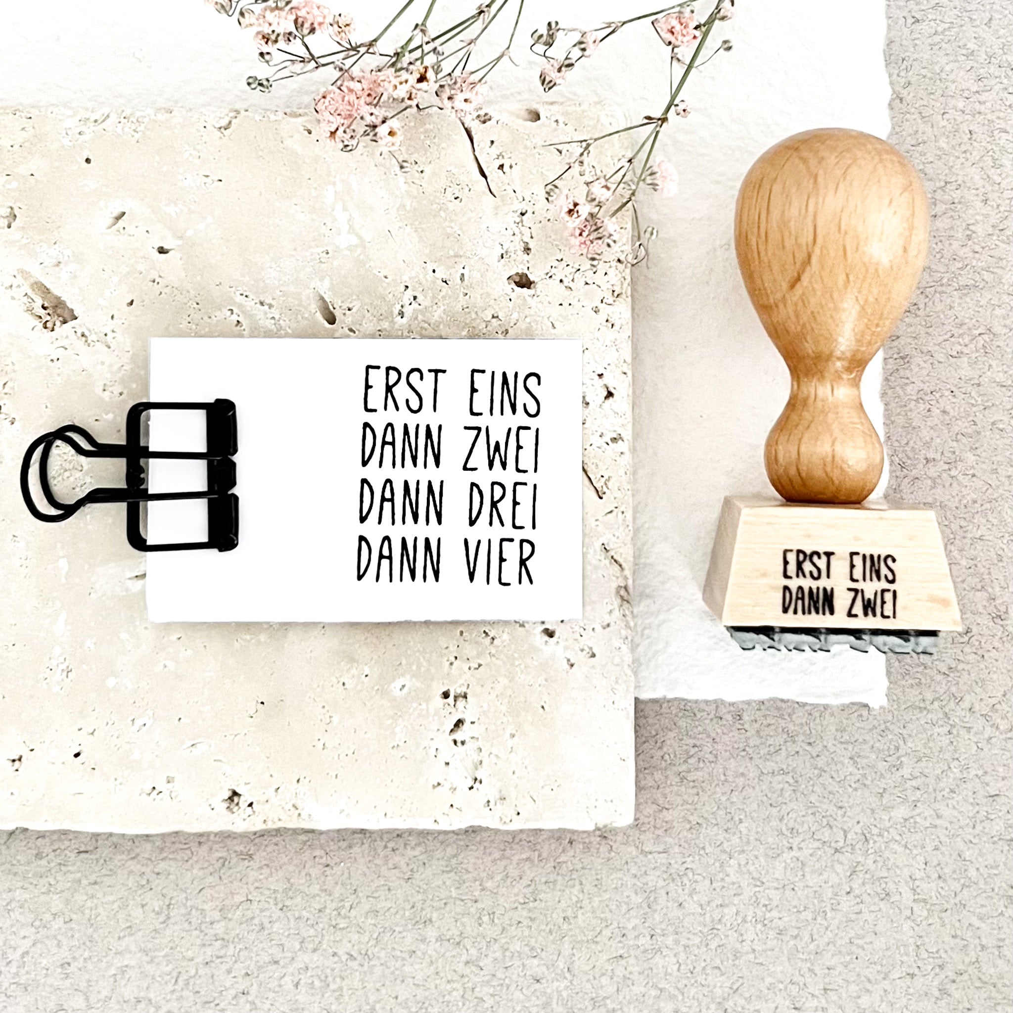 Stempel Weihnachten | Textstempel "Erst eins dann zwei ..." | Weihnachtsstempel | Adventskalender