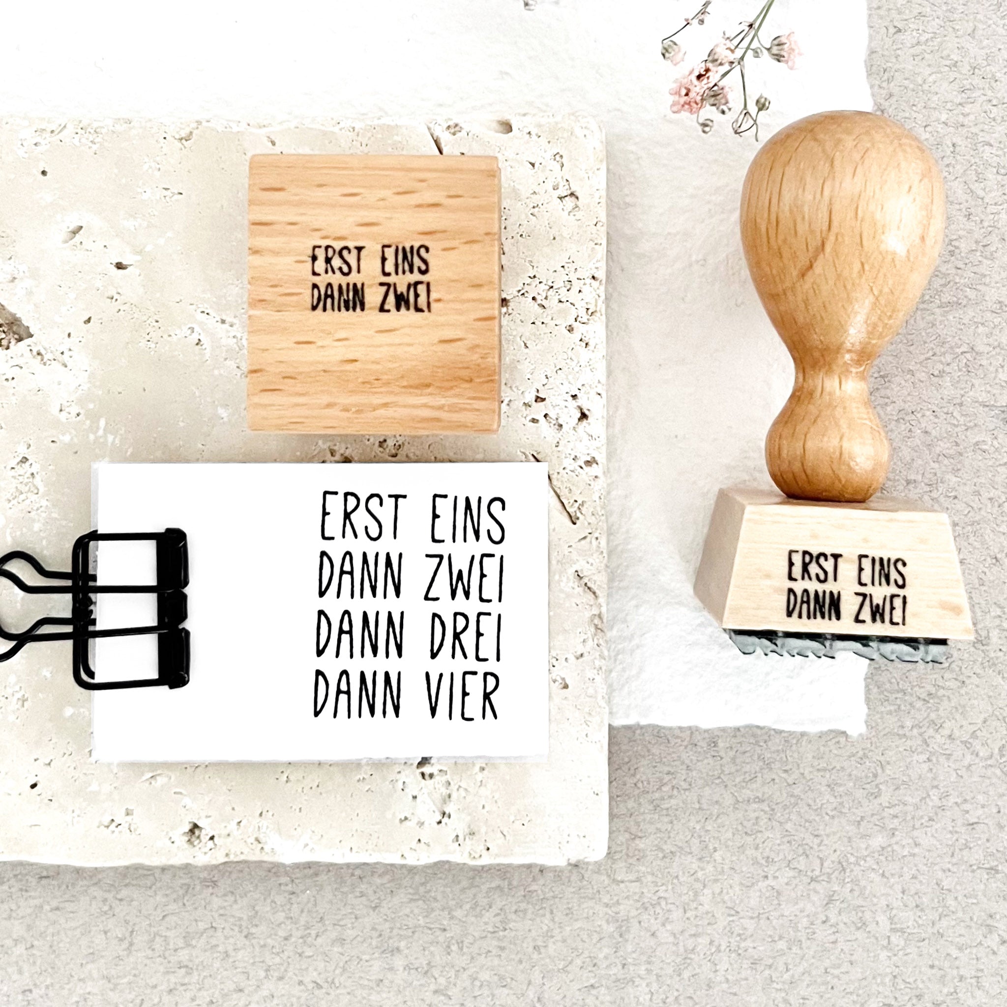 Stempel Weihnachten | Textstempel "Erst eins dann zwei ..." | Weihnachtsstempel | Adventskalender