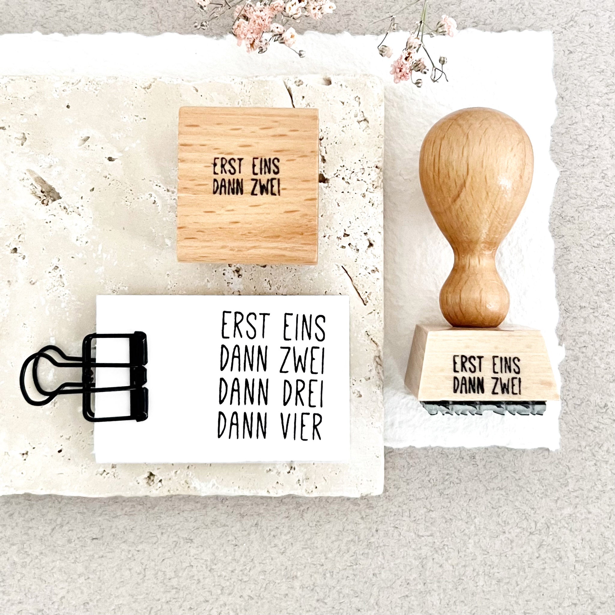 Stempel Weihnachten | Textstempel "Erst eins dann zwei ..." | Weihnachtsstempel | Adventskalender