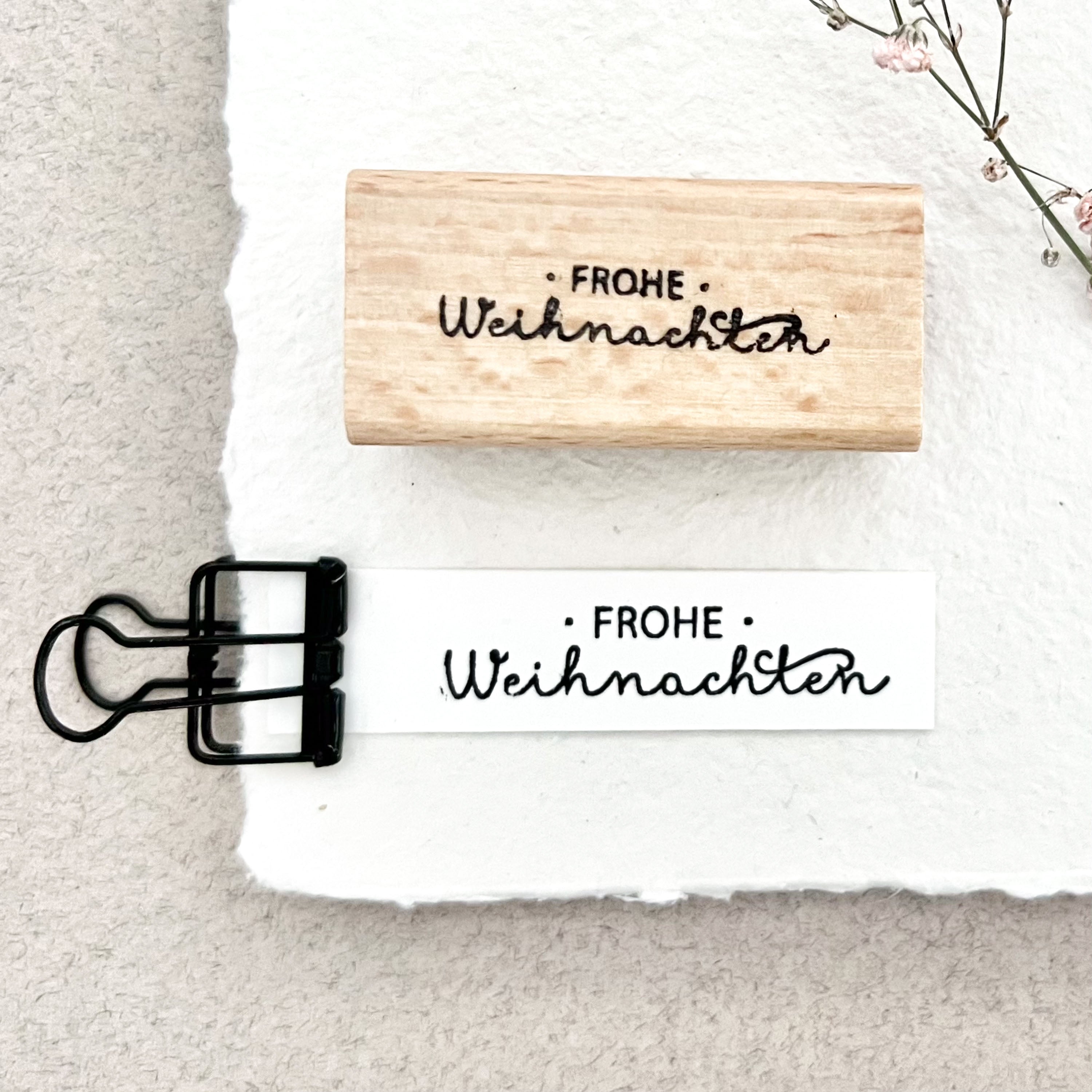 Stempel FROHE Weihnachten, Stempel Weihnachten, Weihnachtsstempel