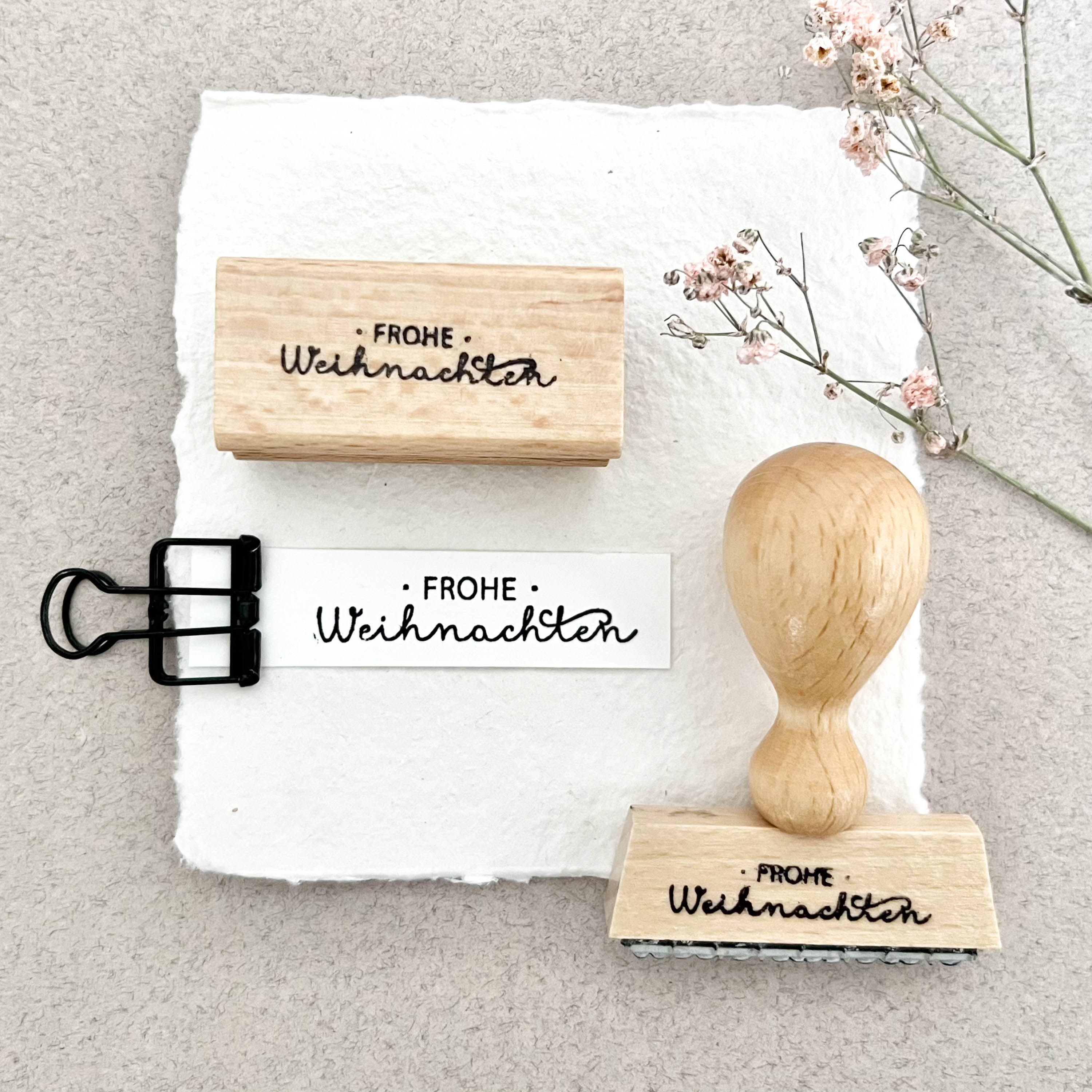 Stempel FROHE Weihnachten, Stempel Weihnachten, Weihnachtsstempel