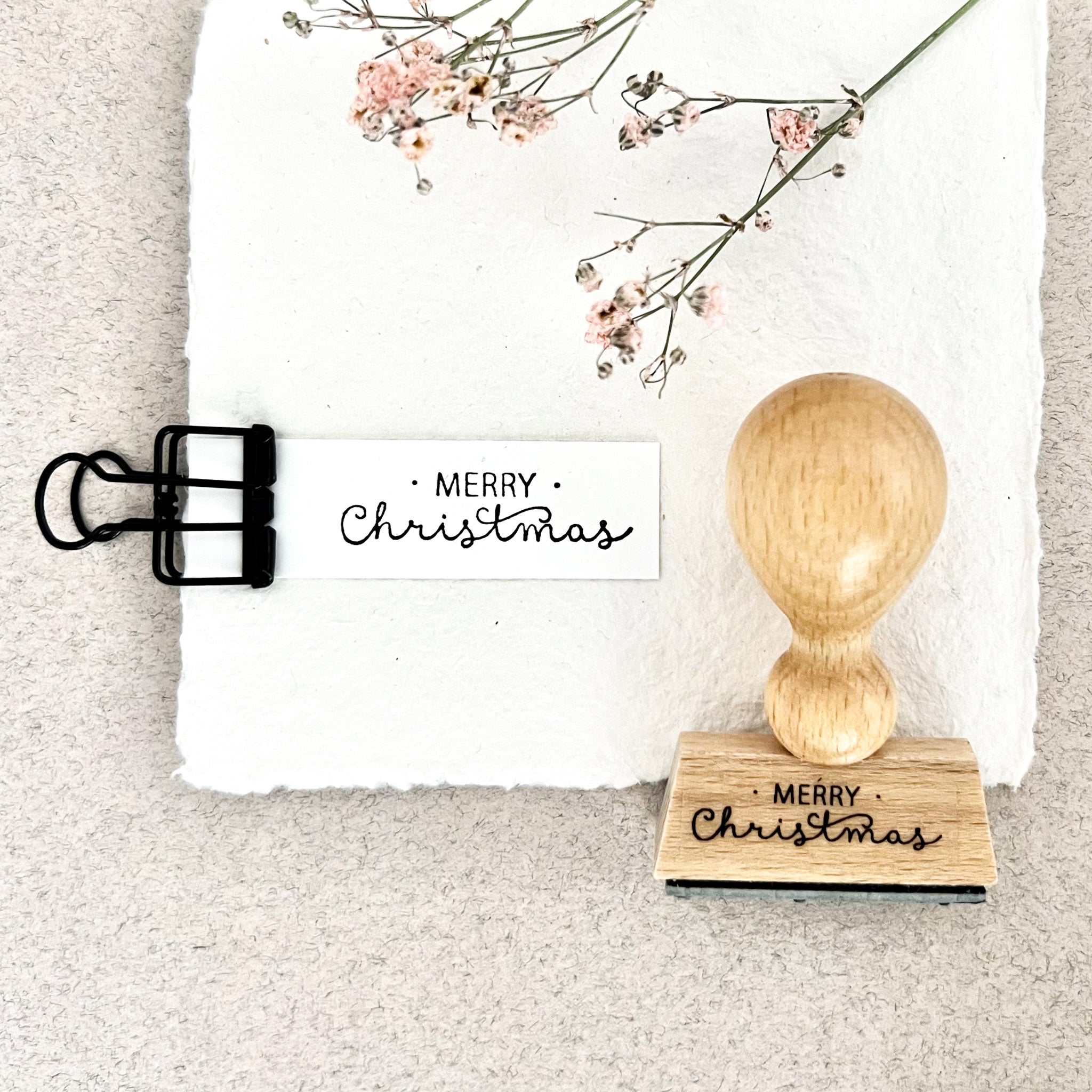 Stempel MERRY Christmas, Stempel Weihnachten, Weihnachtsstempel, Advent, Geschenkanhänger