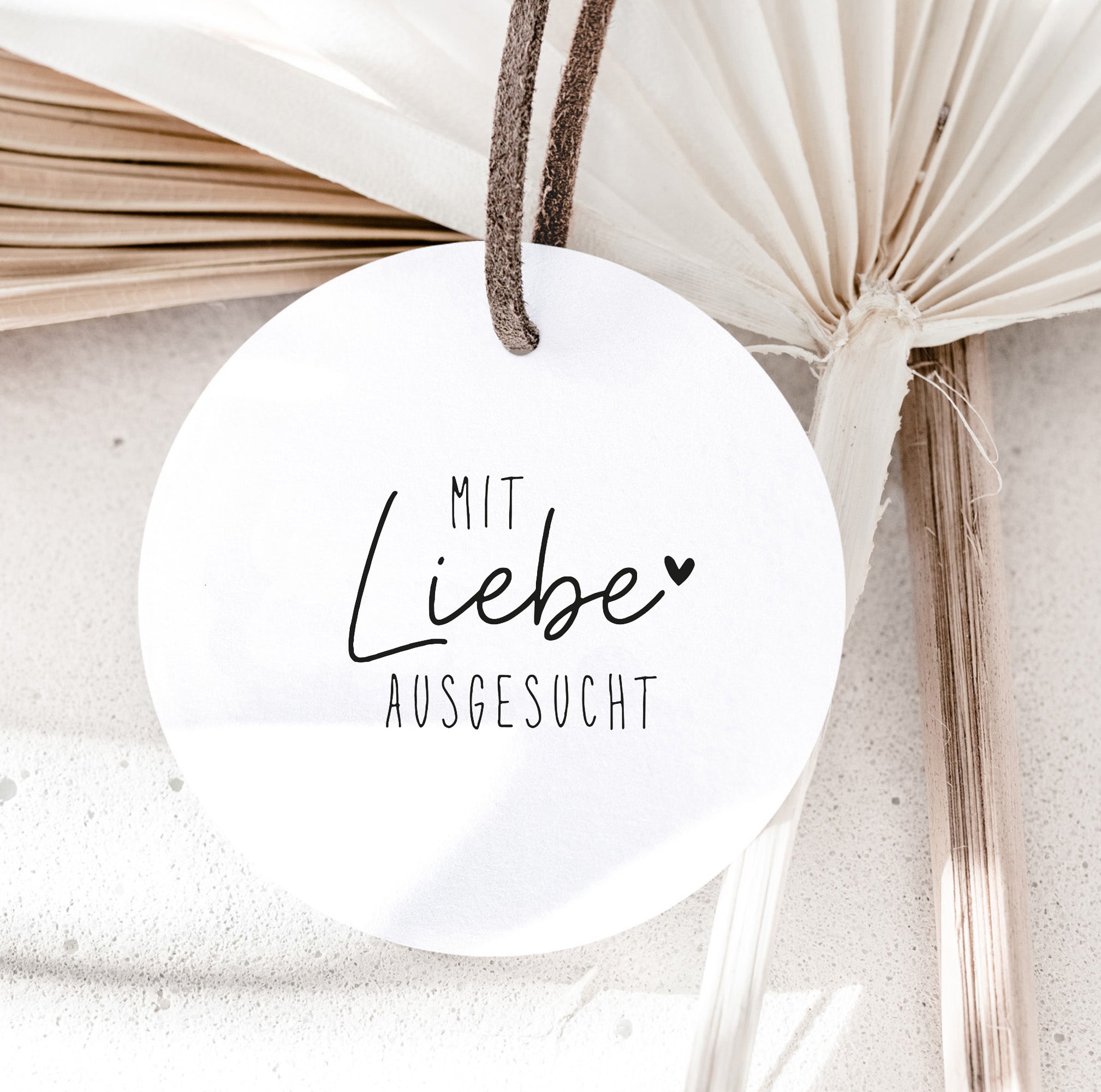 Stempel "mit Liebe ausgesucht", Holzstempel zum Geburtstag und zum Karten gestalten