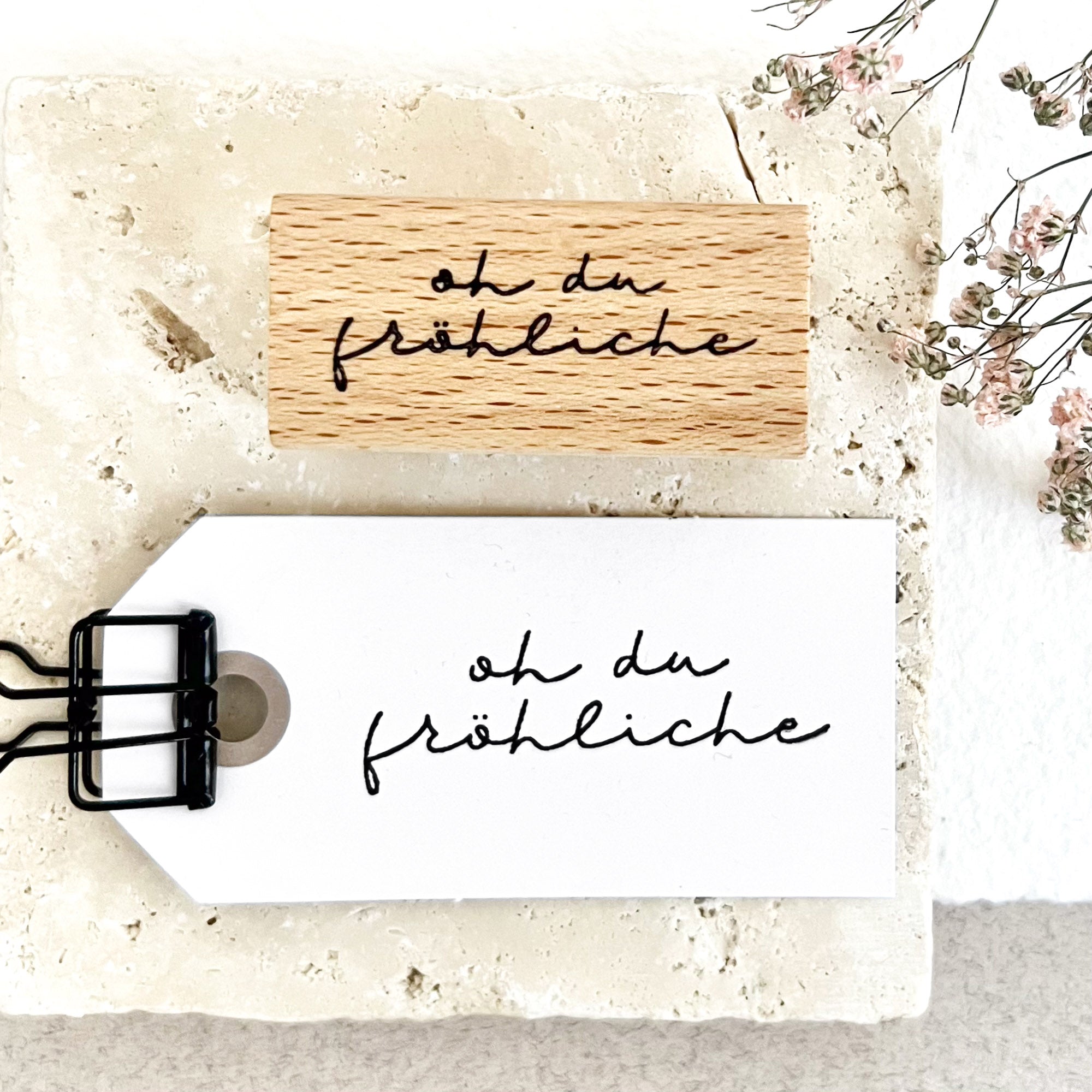 Stempel Weihnachten | Textstempel oh du fröhliche | Weihnachtsstempel | Adventskalender