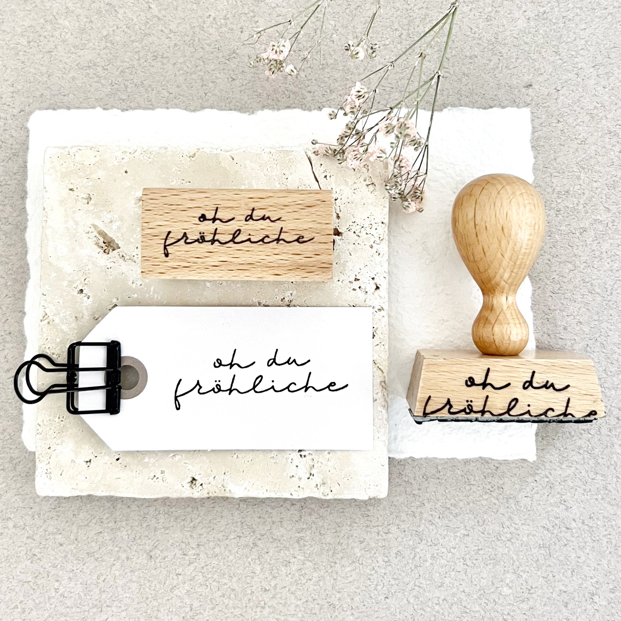 Stempel Weihnachten | Textstempel oh du fröhliche | Weihnachtsstempel | Adventskalender