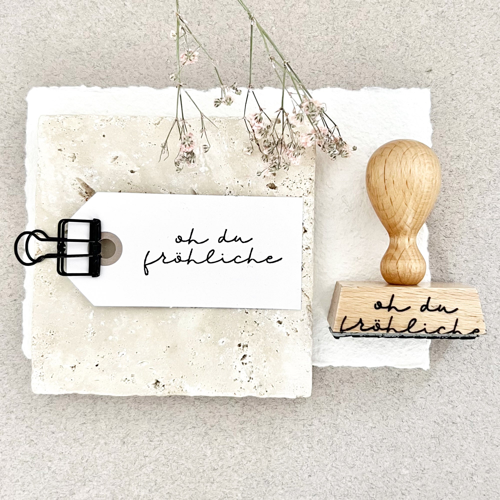 Stempel Weihnachten | Textstempel oh du fröhliche | Weihnachtsstempel | Adventskalender