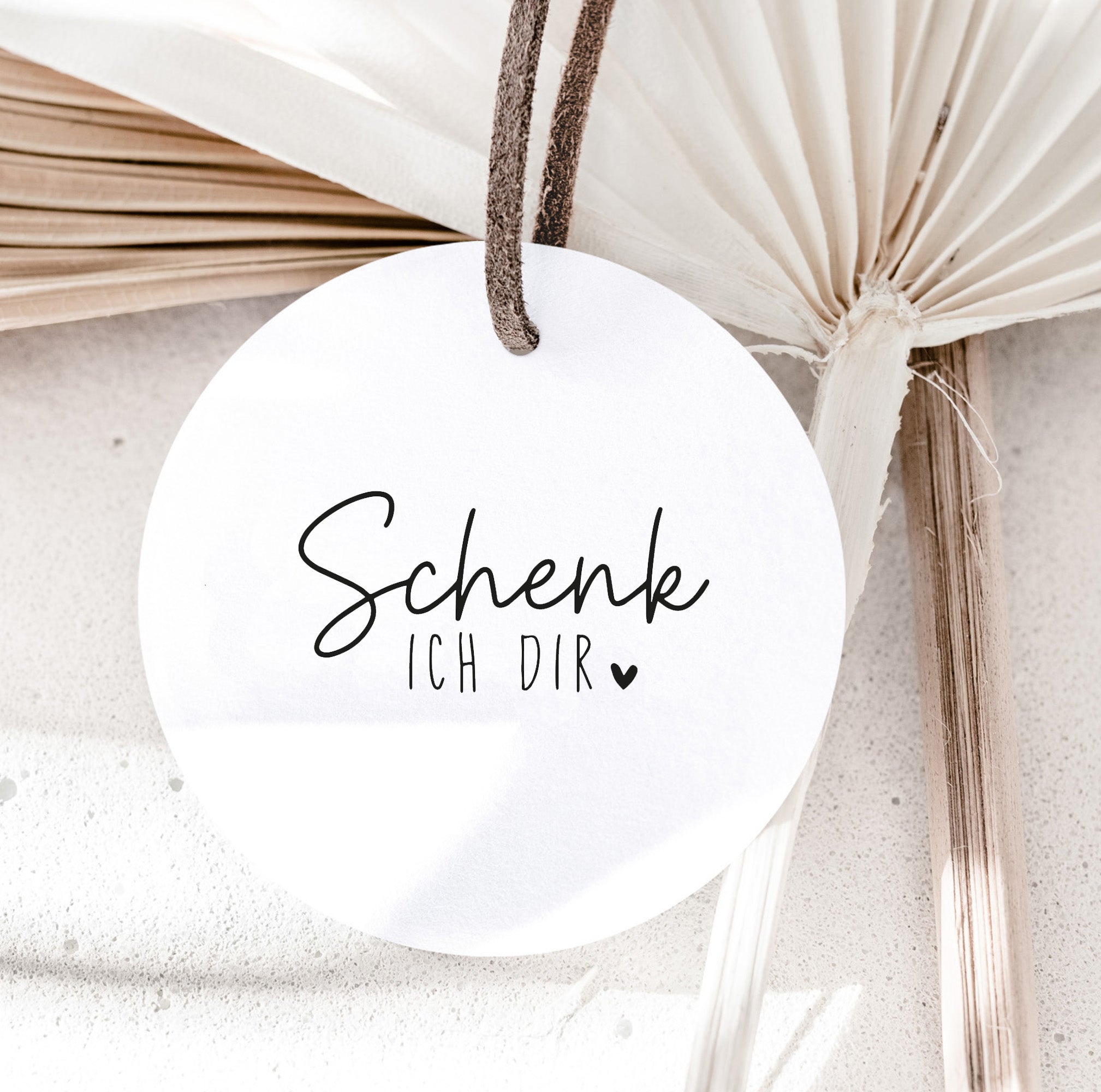 Stempel "Schenk ich dir", Holzstempel zum Geburtstag und zum Karten gestalten