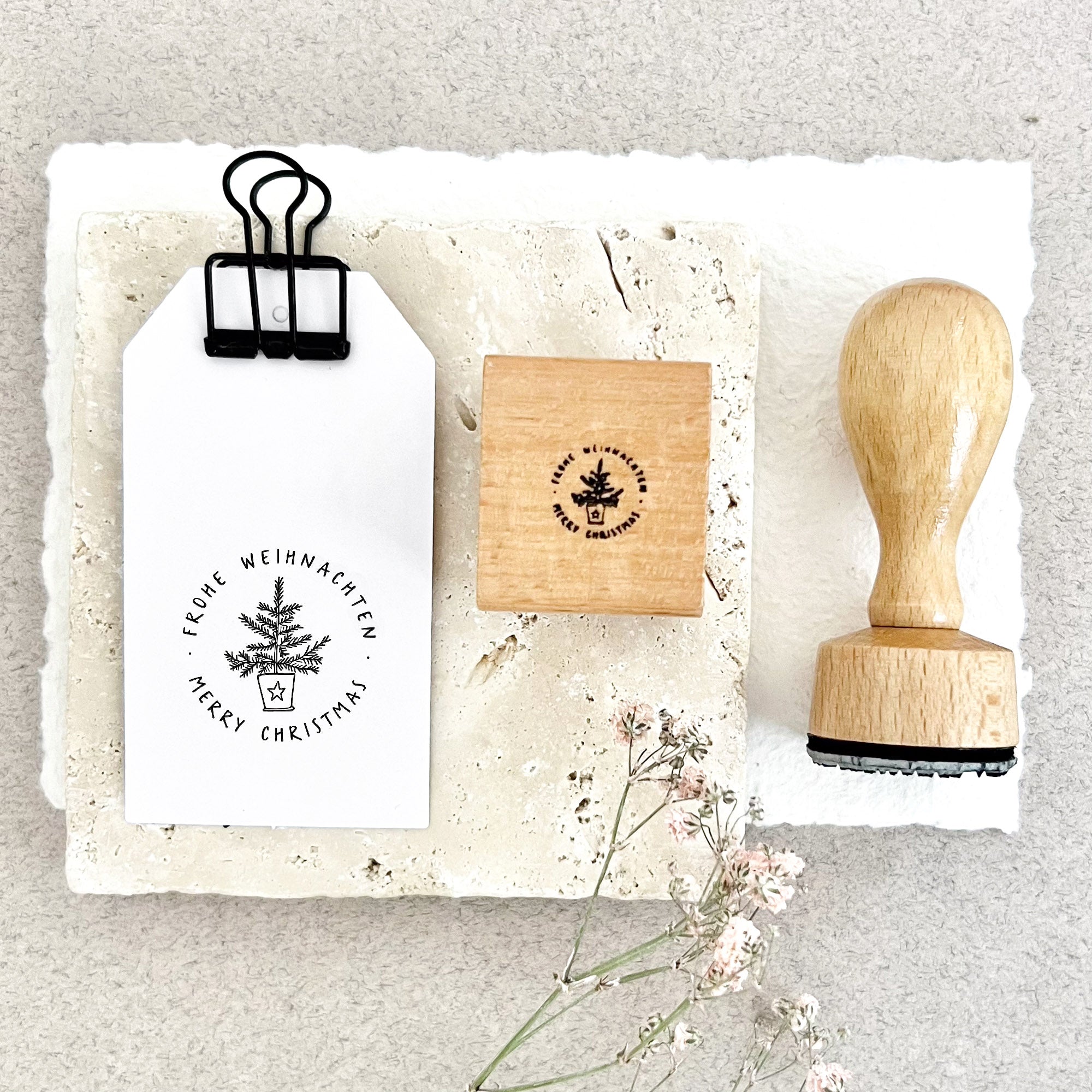 Stempel Frohe Weihnachten | Weihnachtsstempel | Merry Christmas