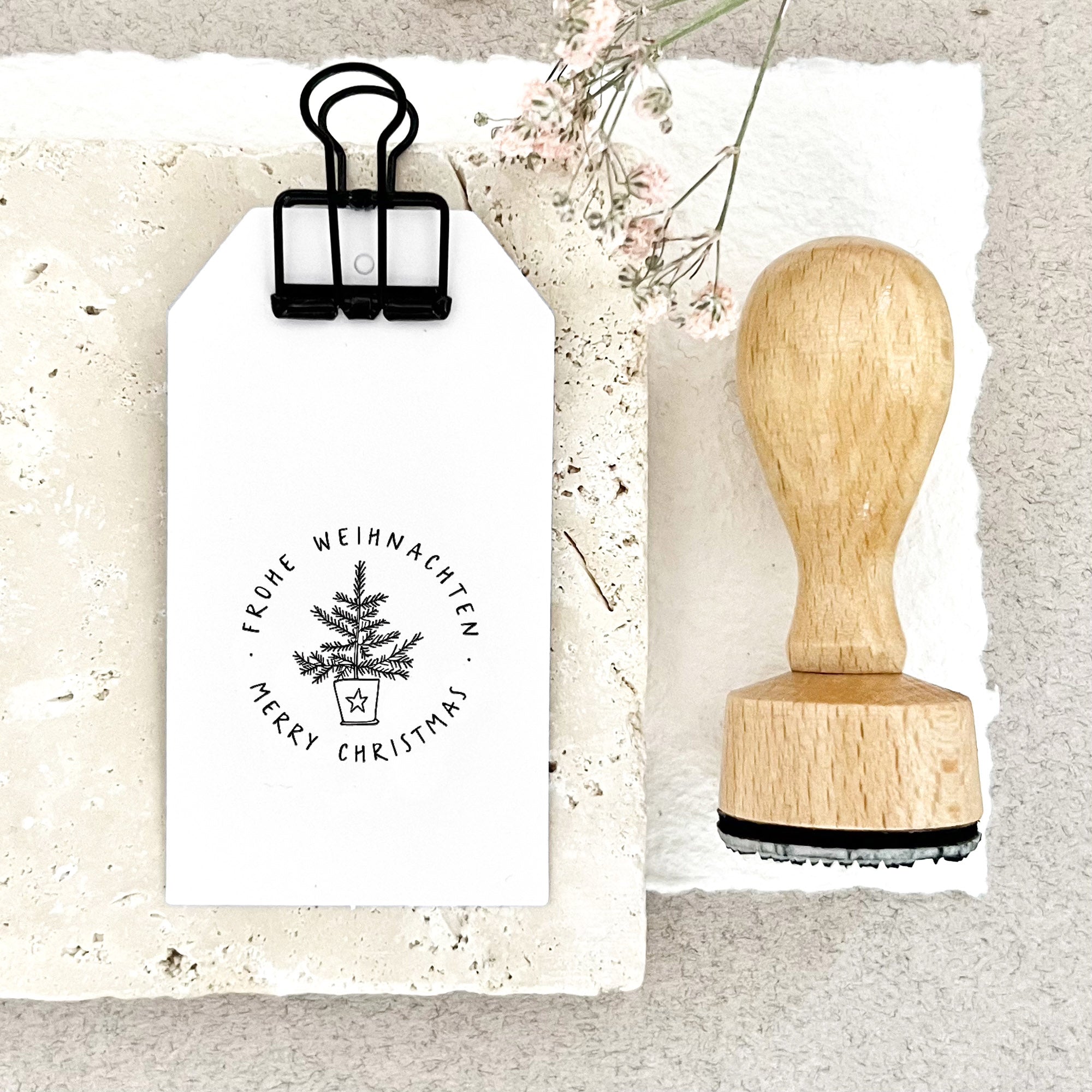 Stempel Frohe Weihnachten | Weihnachtsstempel | Merry Christmas