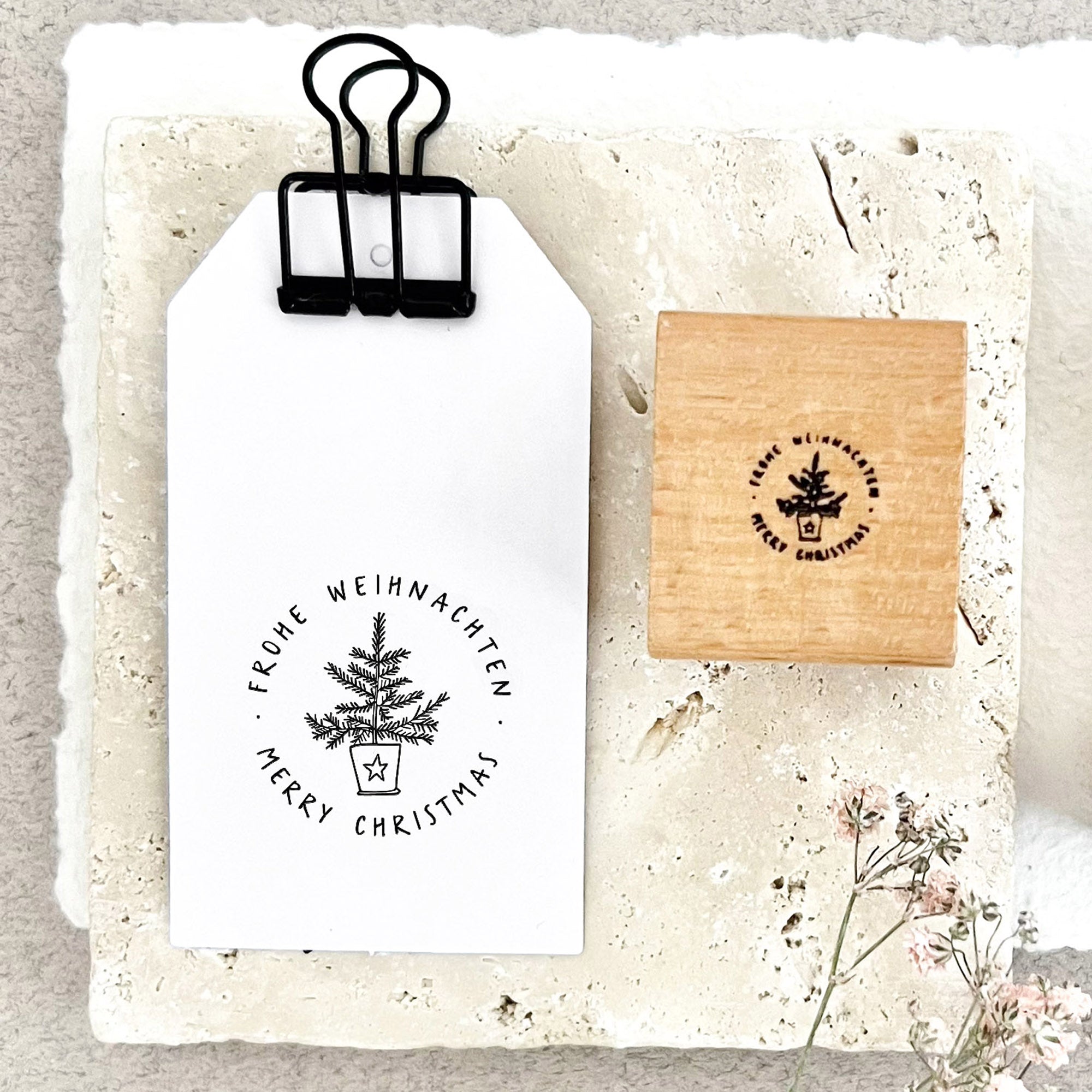 Stempel Frohe Weihnachten | Weihnachtsstempel | Merry Christmas