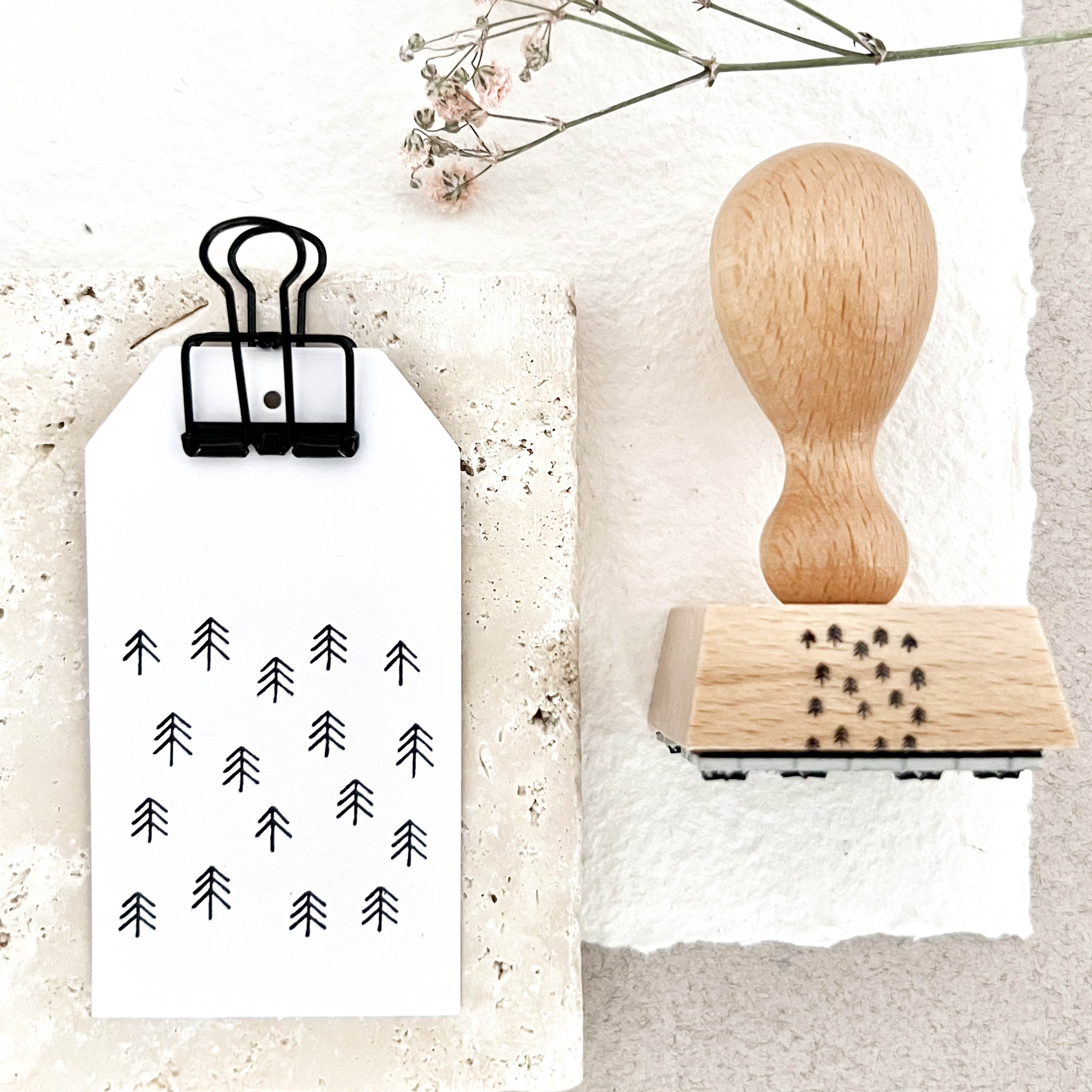 Stempel Tannenwald | Hintergrundstempel für Weihnachtsgrüße