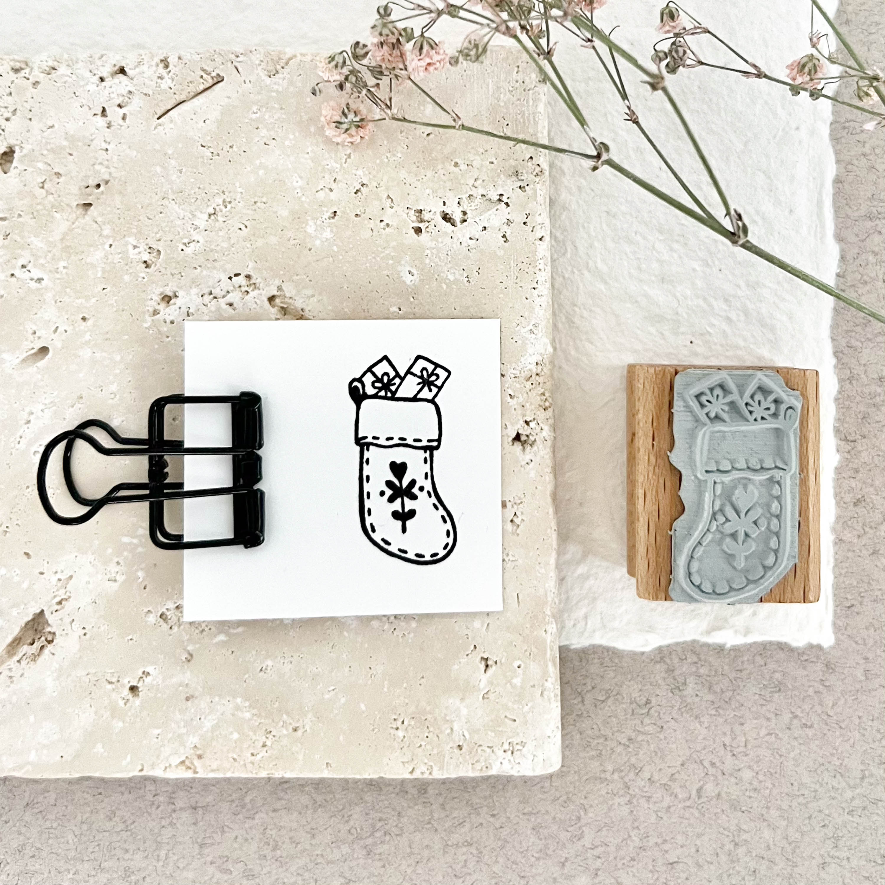 Stempel Weihnachtssocke | Stempel Weihnachten | Weihnachtsstempel