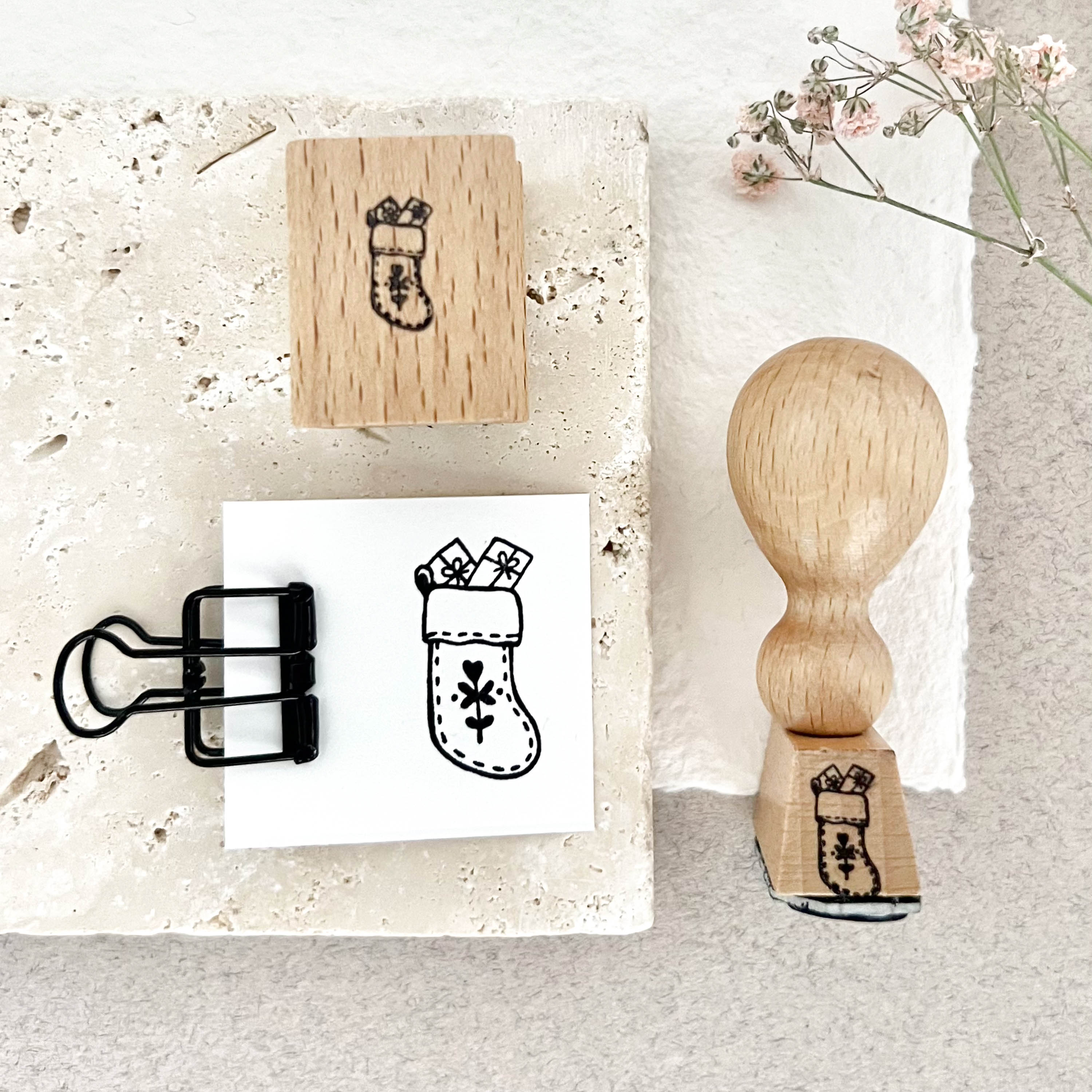 Stempel Weihnachtssocke | Stempel Weihnachten | Weihnachtsstempel