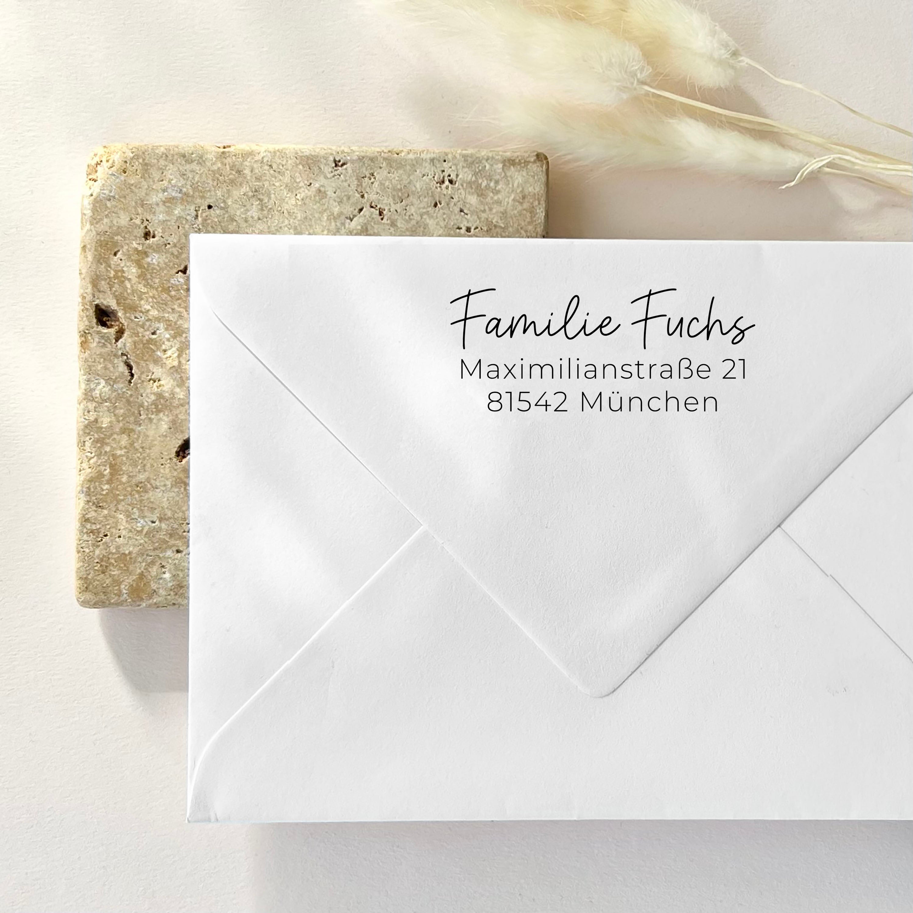 Stempel Adresse personalisiert, Adressstempel