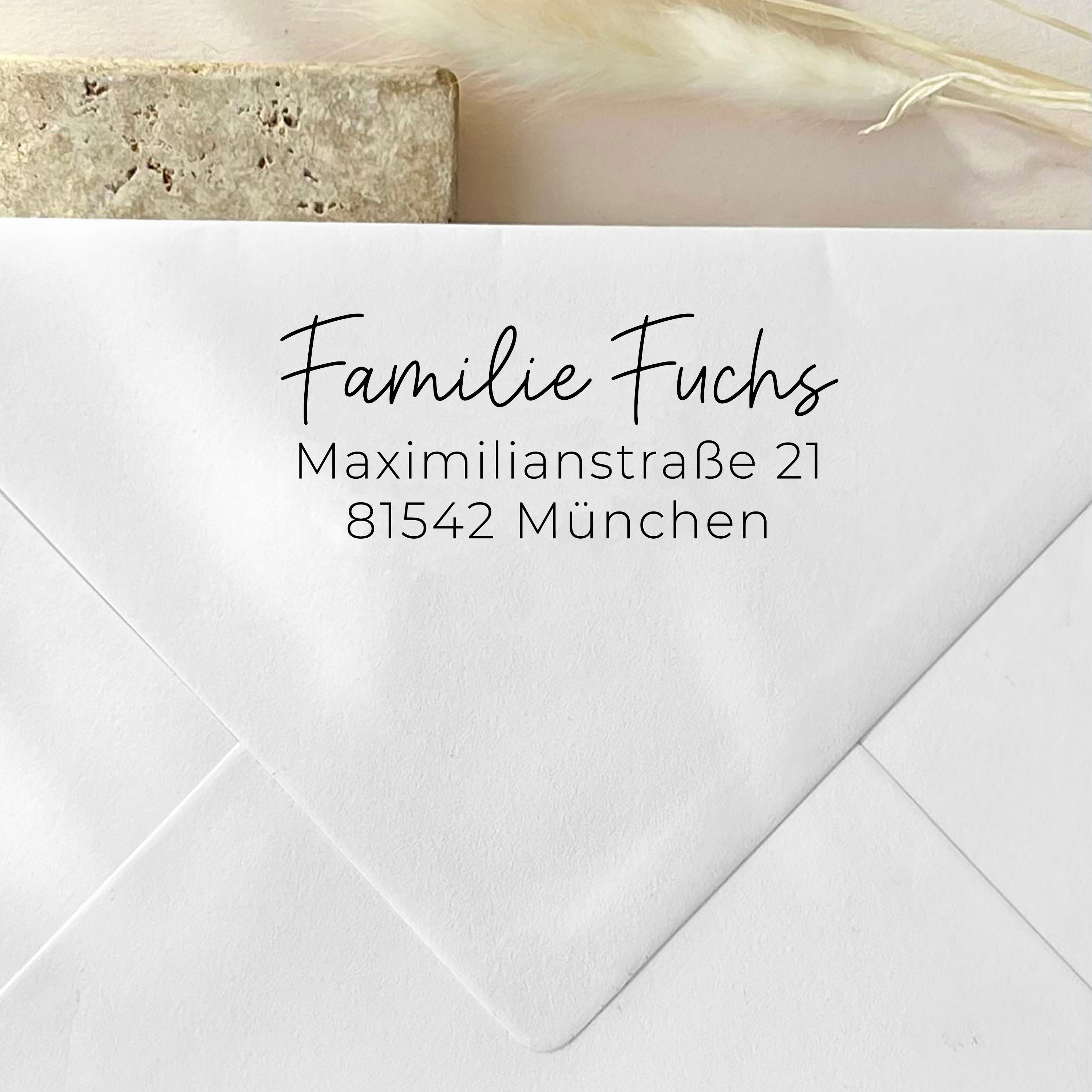 Stempel Adresse personalisiert, Adressstempel