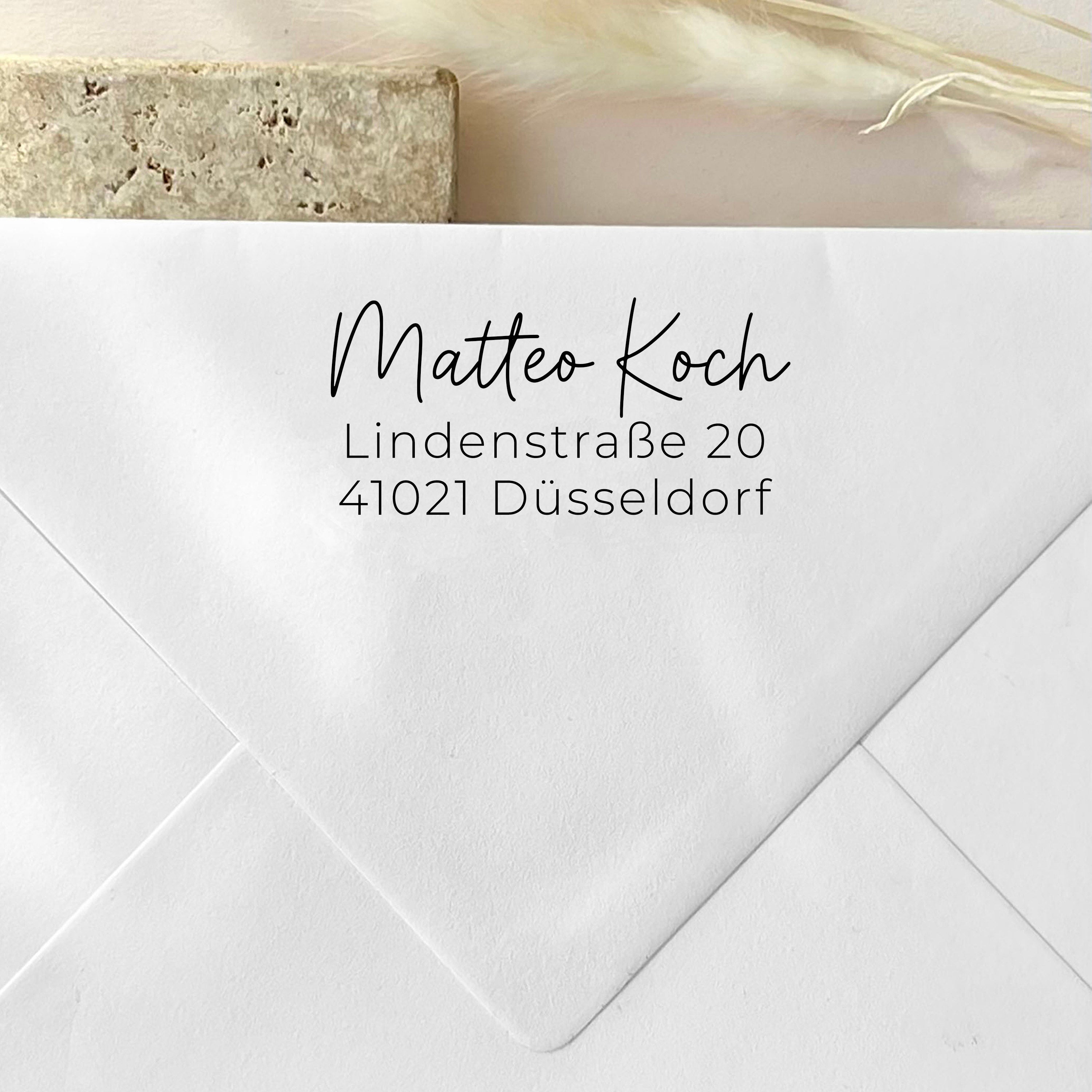 Stempel Adresse personalisiert, Adressstempel