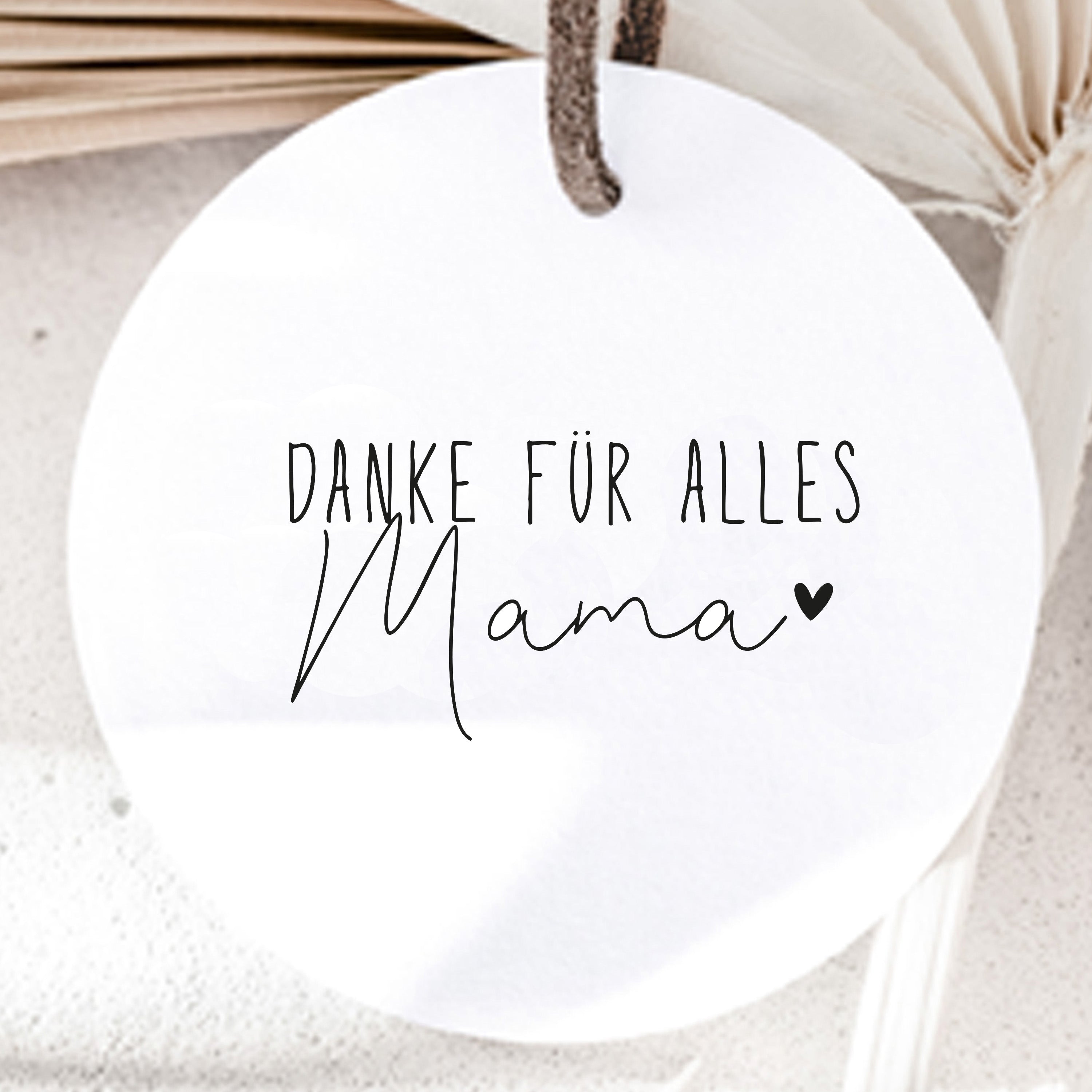 Stempel "Danke für alles Mama" mit Herz, Holzstempel Muttertag