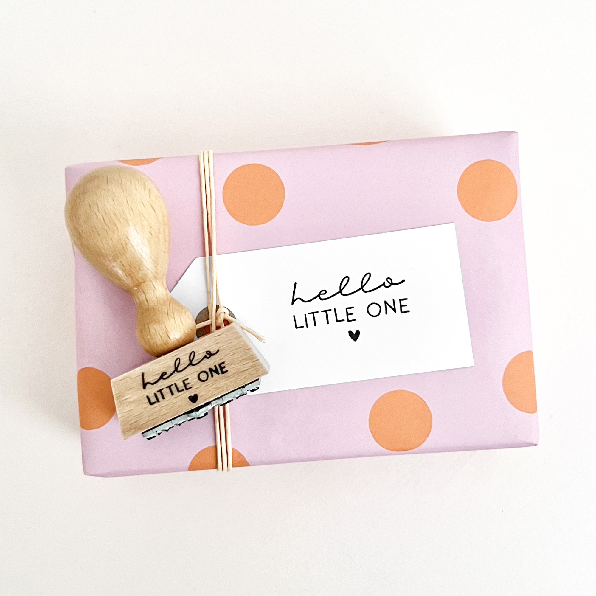 Stempel hello little one | Stempel Geburt | Babykarte