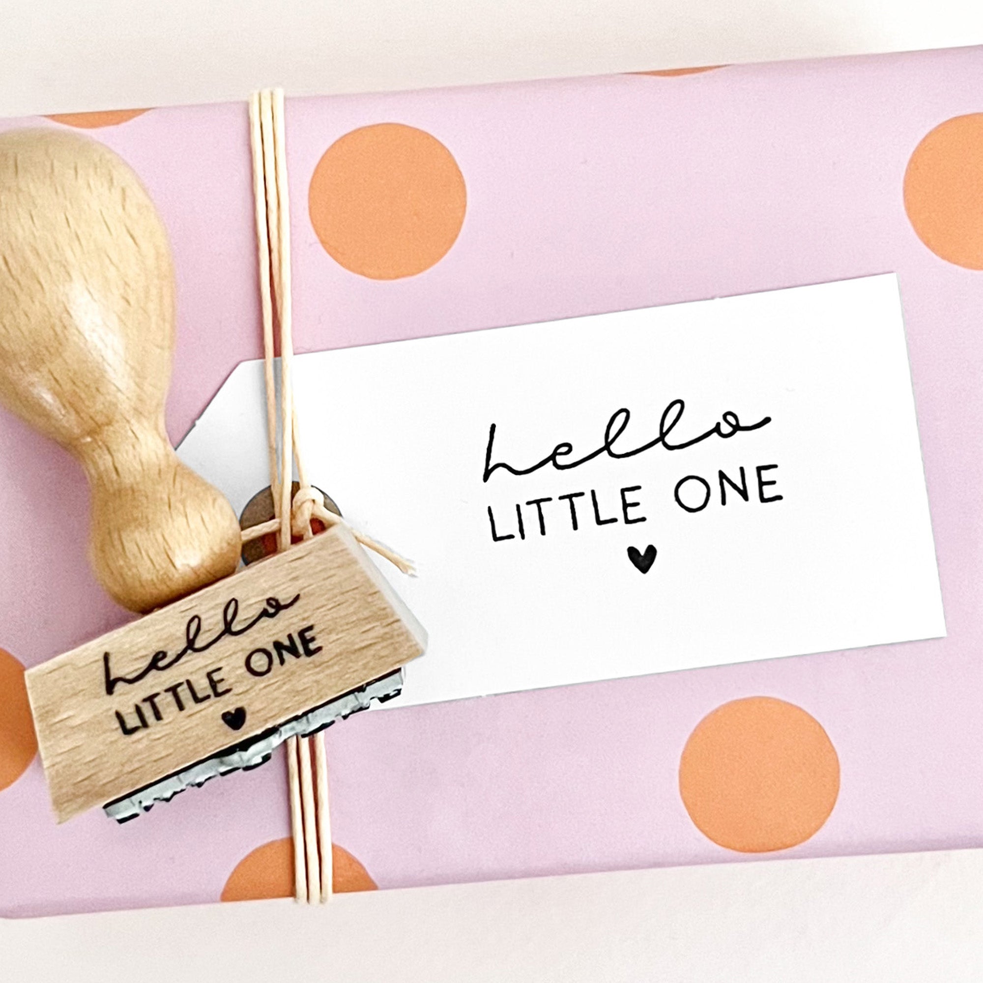 Stempel hello little one | Stempel Geburt | Babykarte