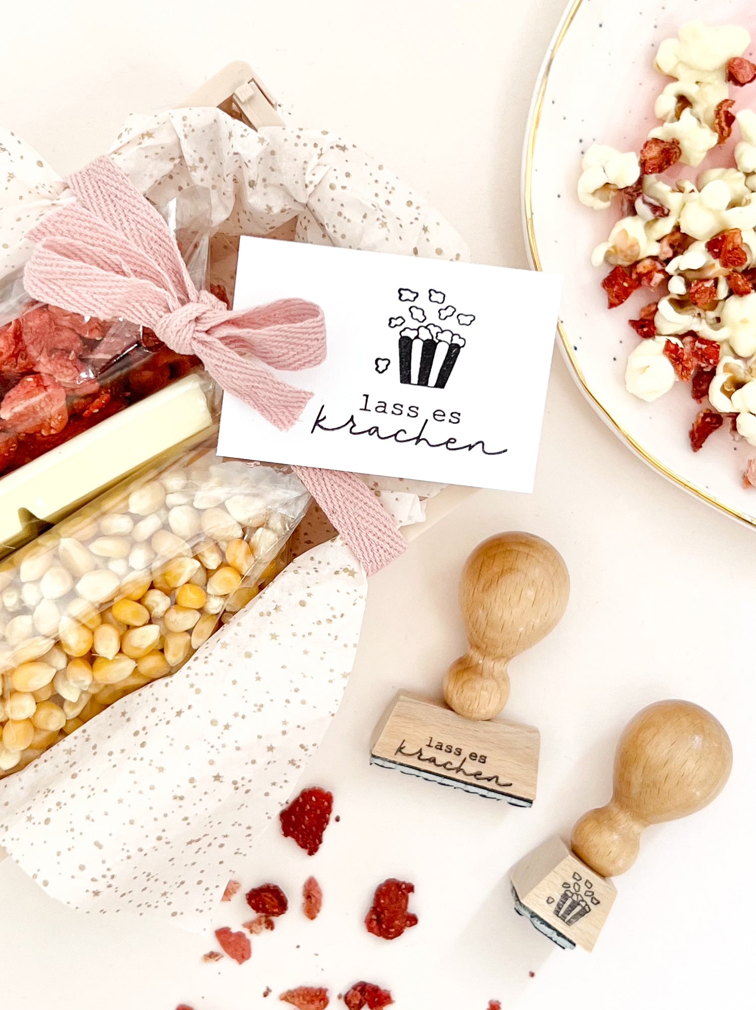 Stempel Popcorn | Motivstempel Tüte Popcorn