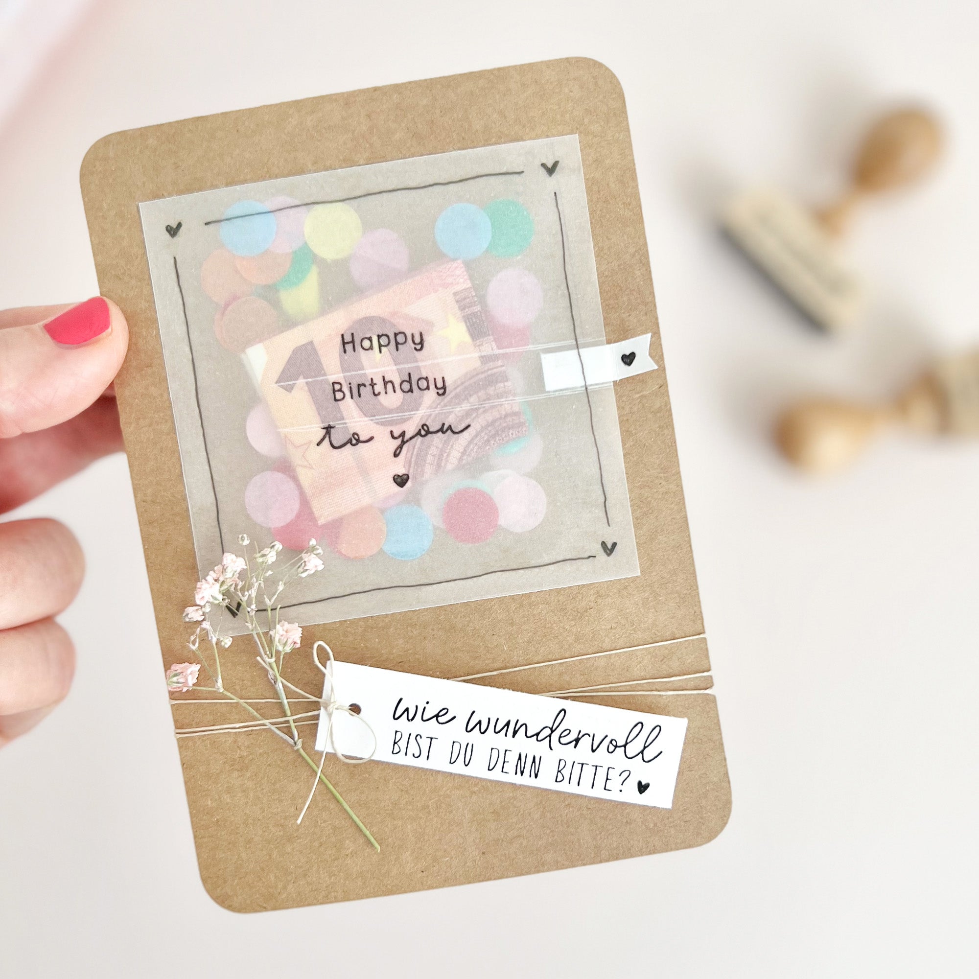 STEMPEL Happy Birthday to you, mit Herz, Stempel Geburtstag