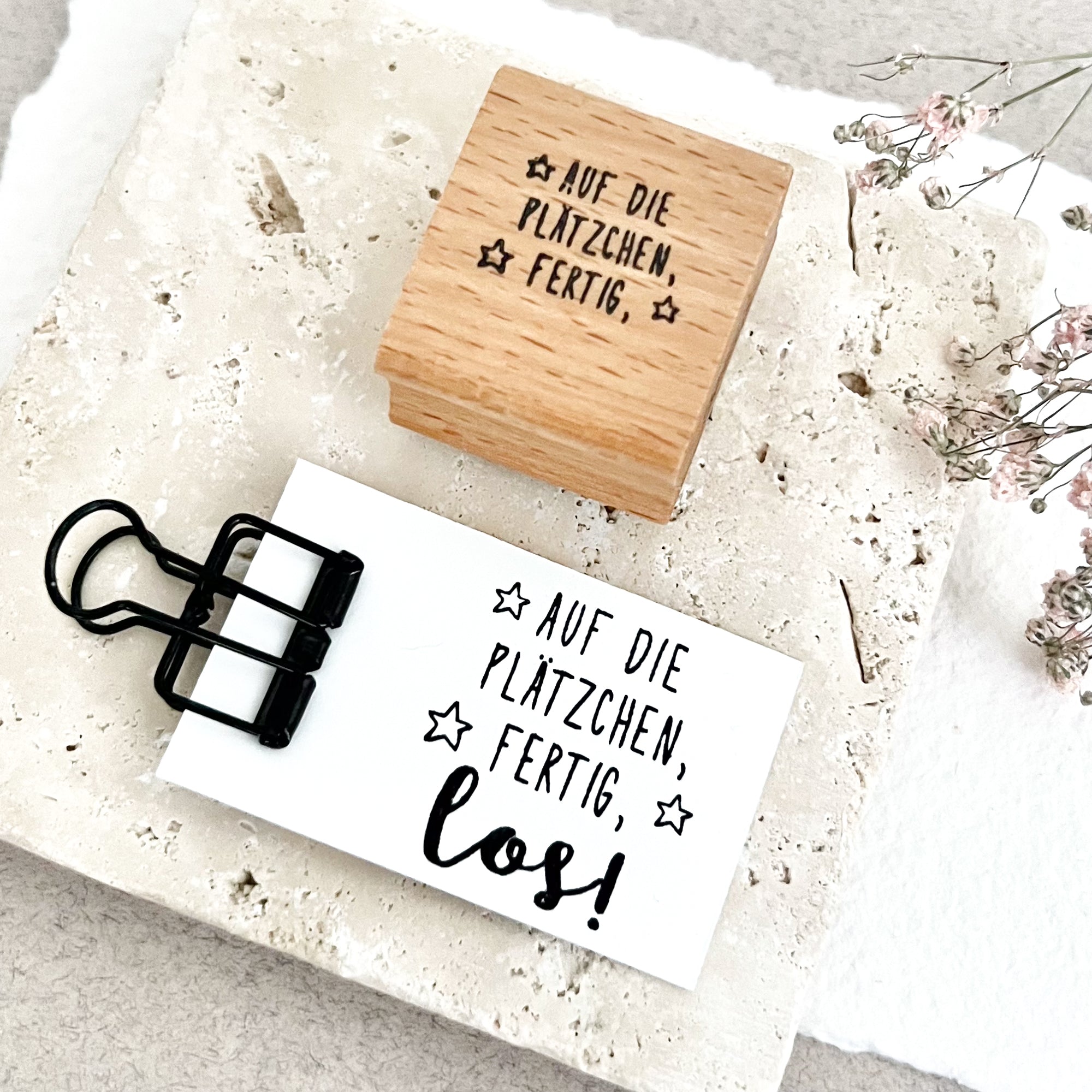 Stempel AUF DIE PLÄTZCHEN, fertig los | Stempel Weihnachten | Weihnachtsstempel