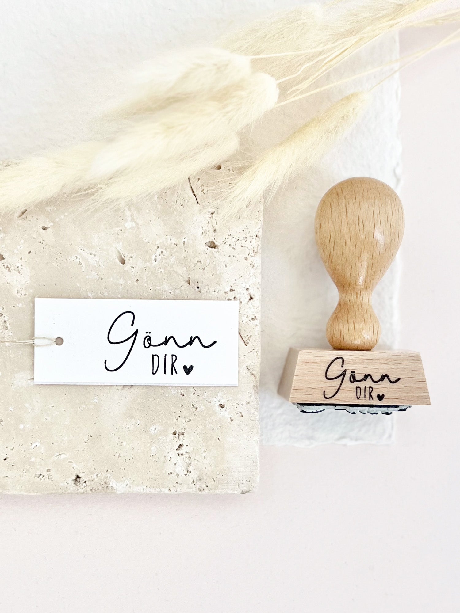 Stempel „Gönn dir“ | DIY Holzstempel für Geschenke | Mitbringsel kleine Auszeit