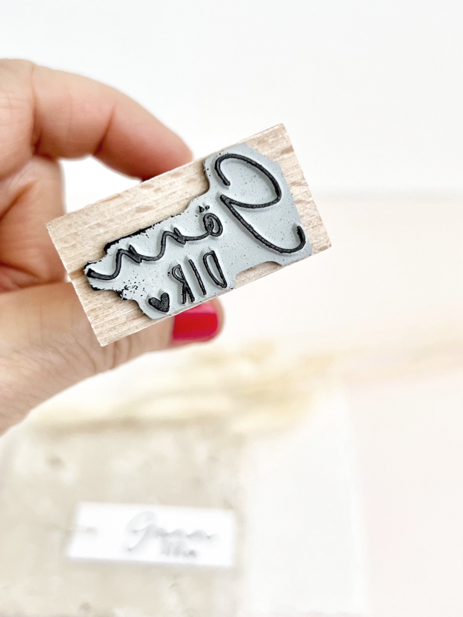 Stempel „Gönn dir“ | DIY Holzstempel für Geschenke | Mitbringsel kleine Auszeit