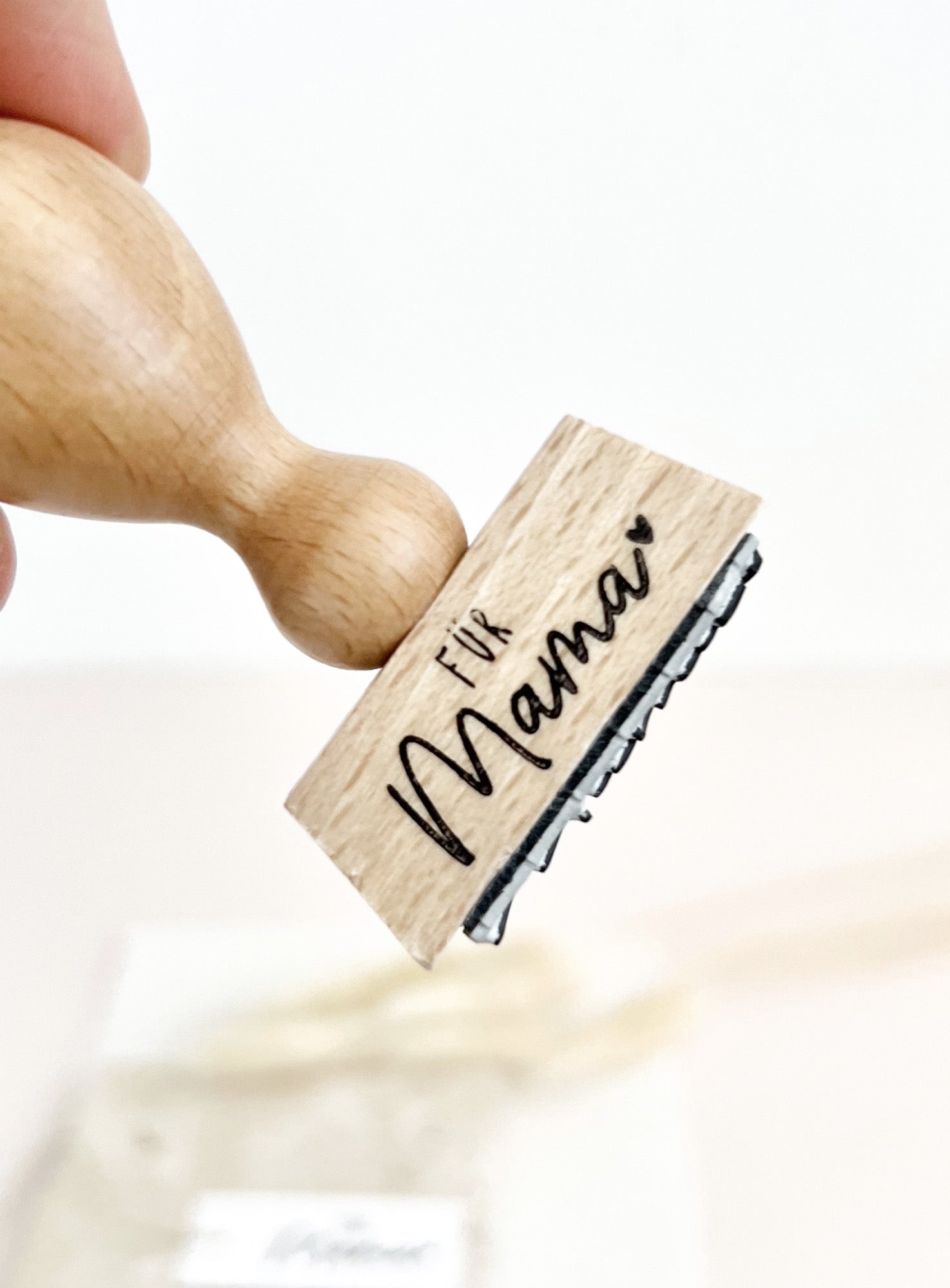 Stempel "Für Mama" mit Herz, Holzstempel Muttertag, Muttertagsgeschenk