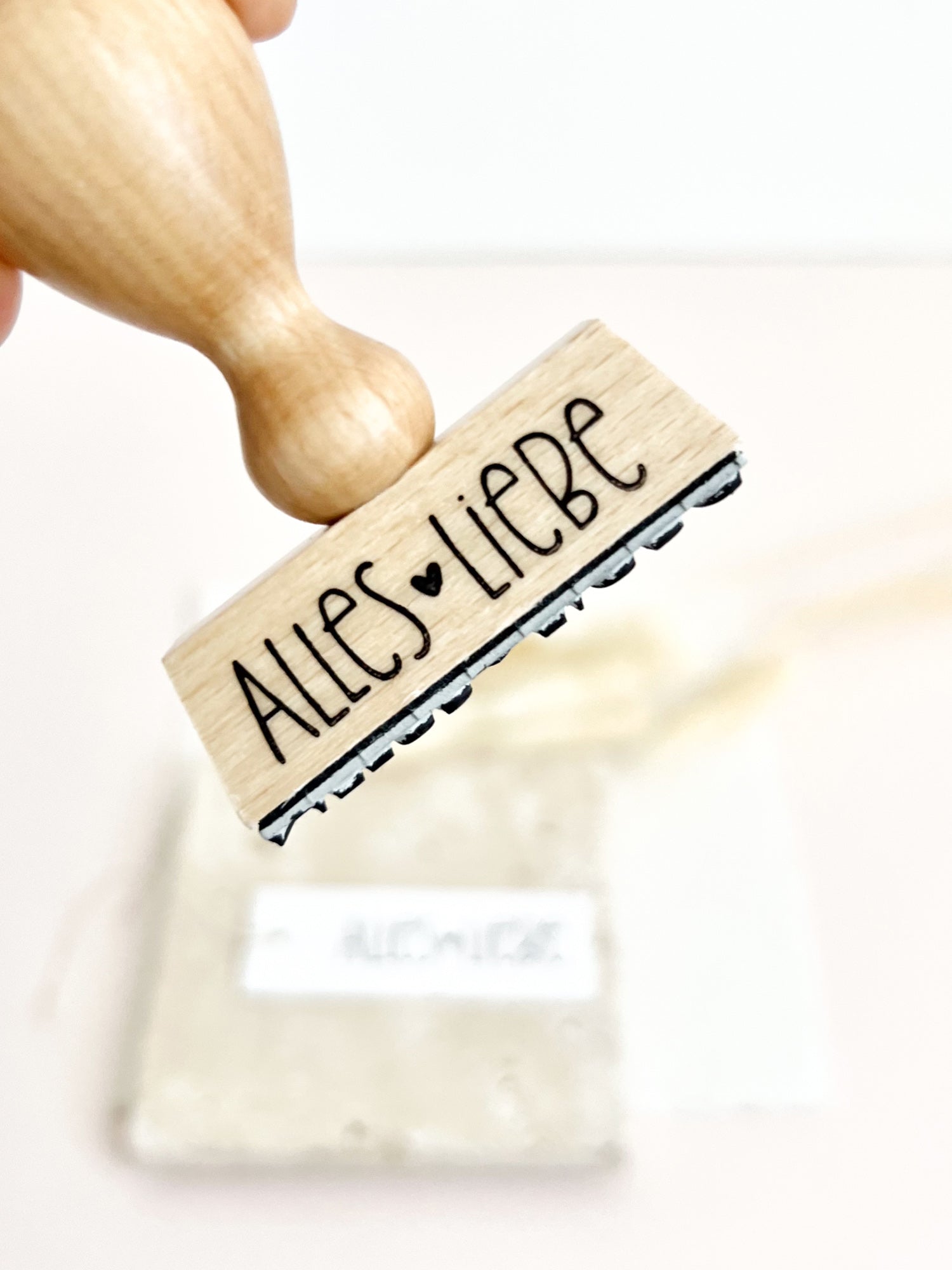 Stempel „ALLES LIEBE“ | DIY Holzstempel für Geschenke & Karten