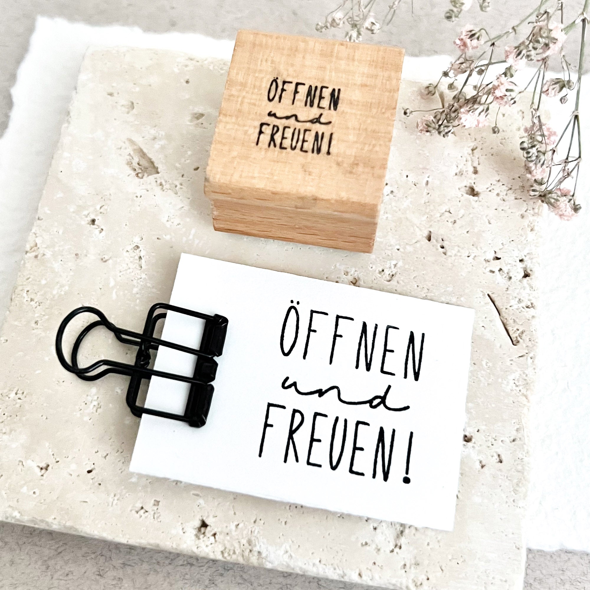 Stempel ÖFFNEN und FREUEN! | Stempel Geschenk | Mitbringsel