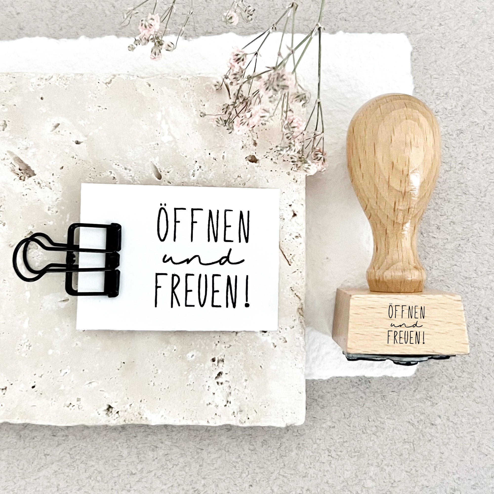 Stempel ÖFFNEN und FREUEN! | Stempel Geschenk | Mitbringsel
