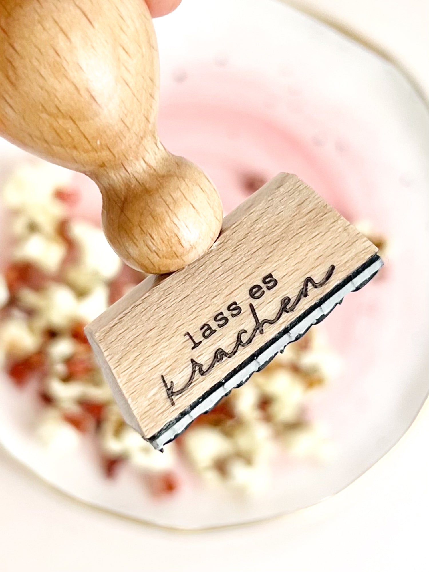 Stempel "lass es krachen" | Holzstempel Geburtstag Konfetti