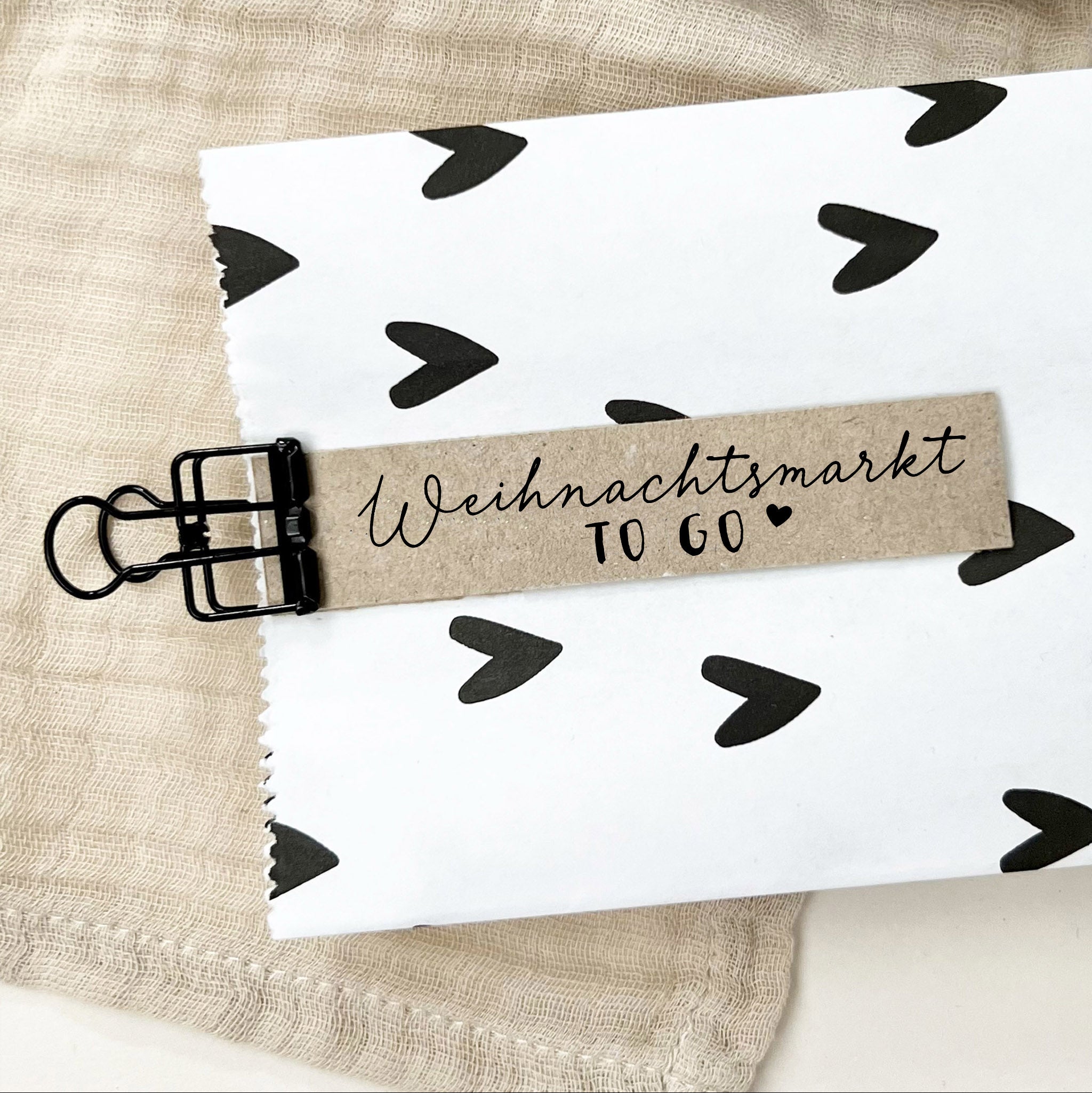 Stempel Weihnachtsmarkt to go, Stempel Weihnachten, Weihnachtsstempel