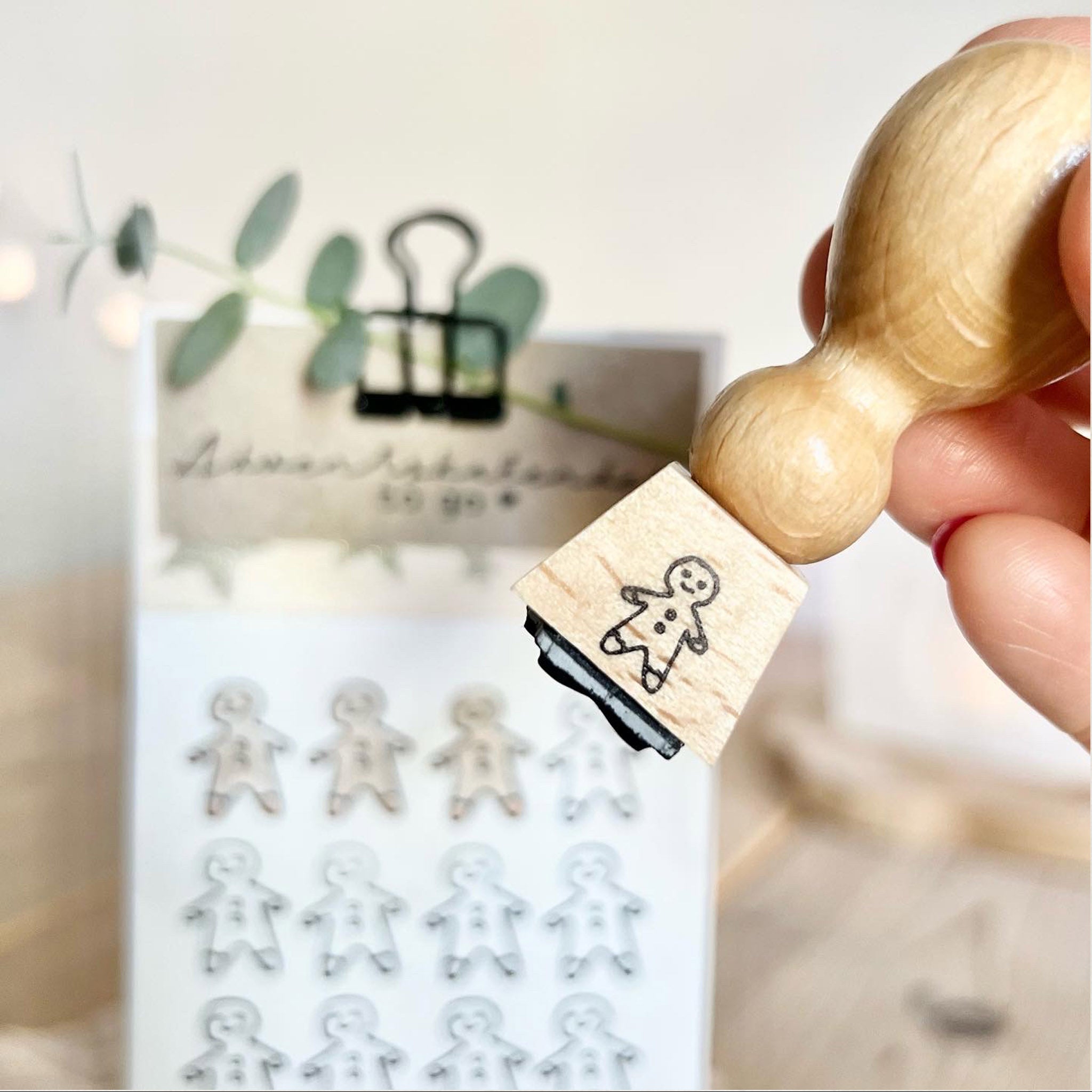 Stempel Lebkuchenmännchen | Motivstempel Geschenk | Weihnachtsstempel
