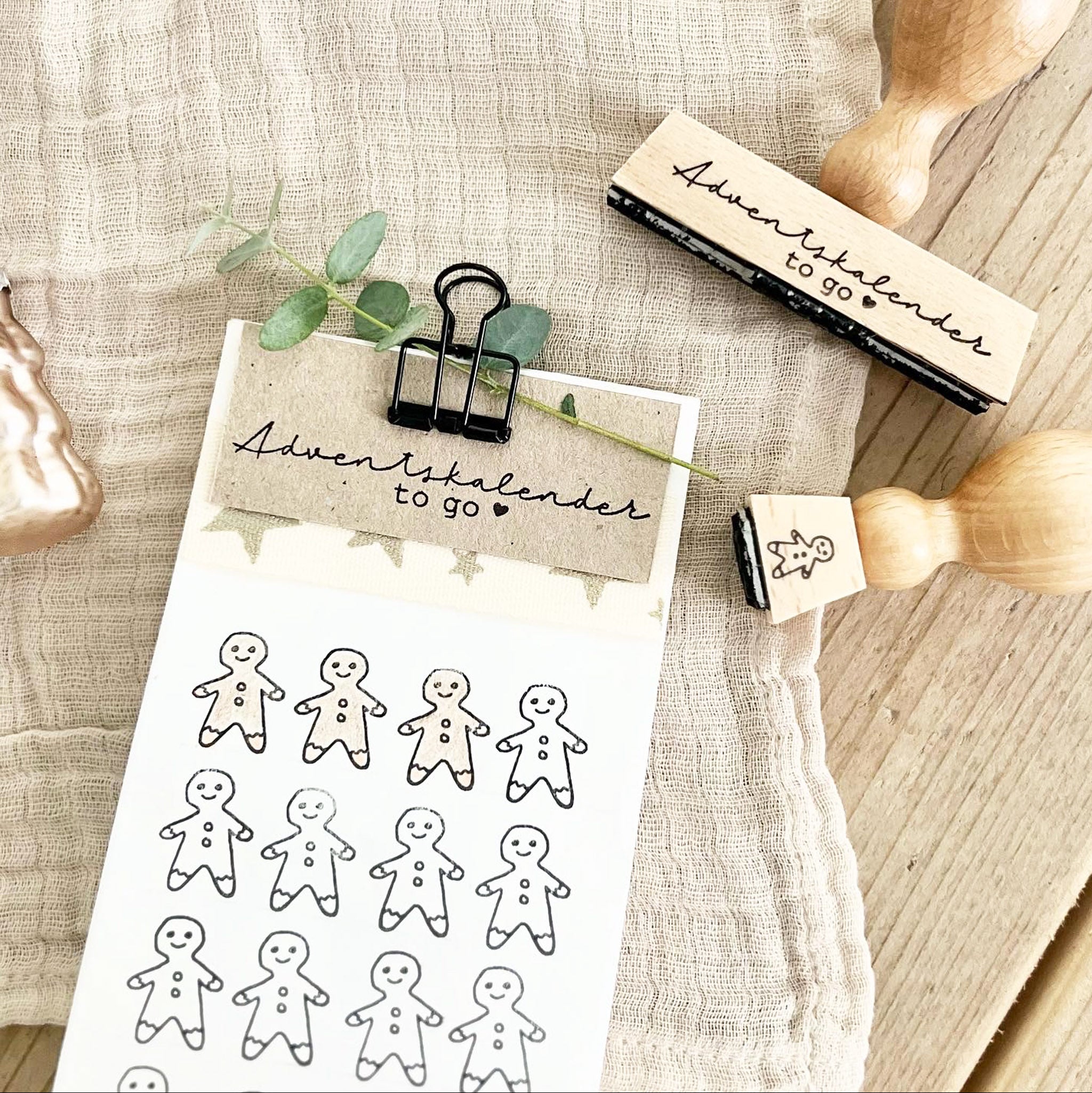 Stempel Adventskalender to go, Stempel Weihnachten, Weihnachtsstempel