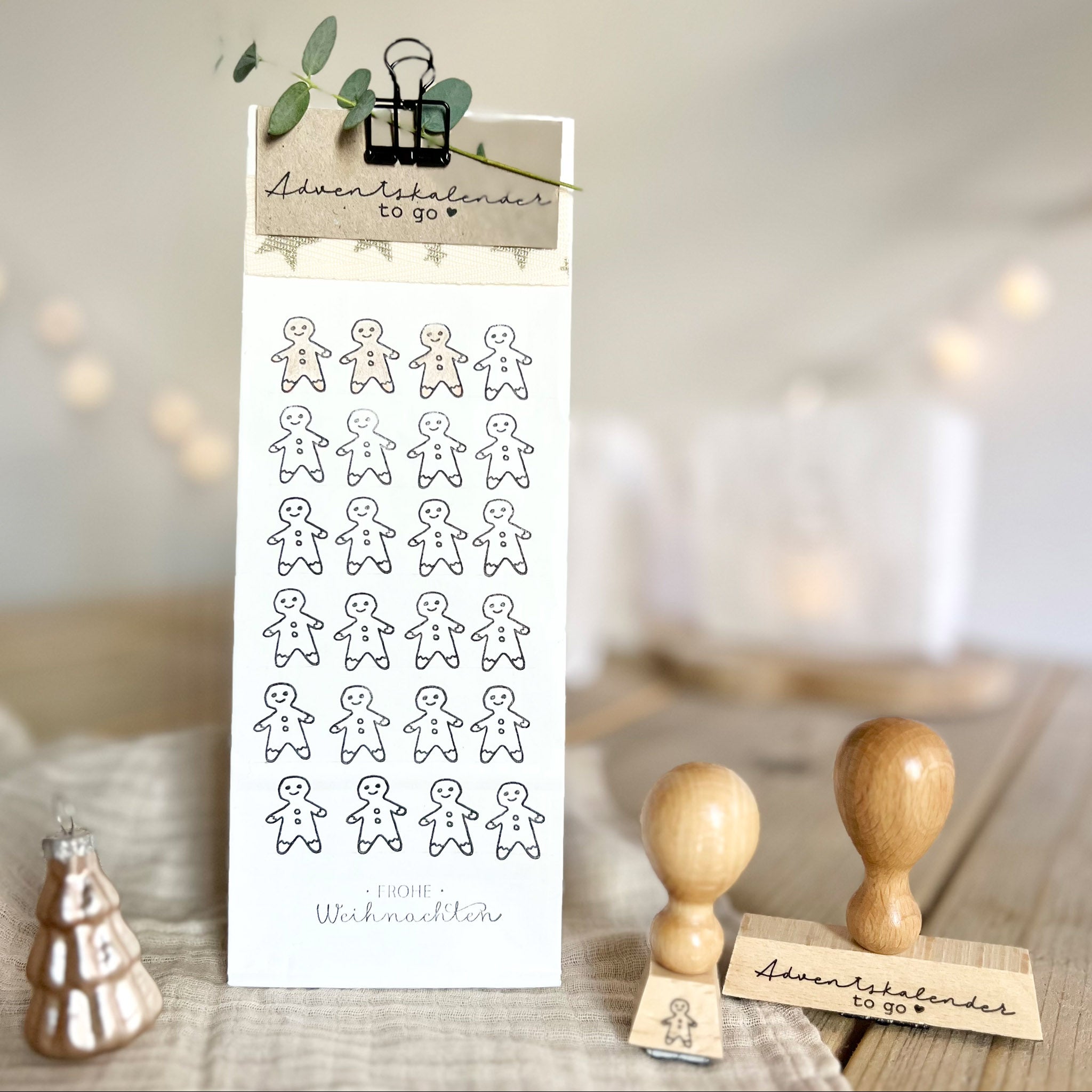 Stempel Adventskalender to go, Stempel Weihnachten, Weihnachtsstempel